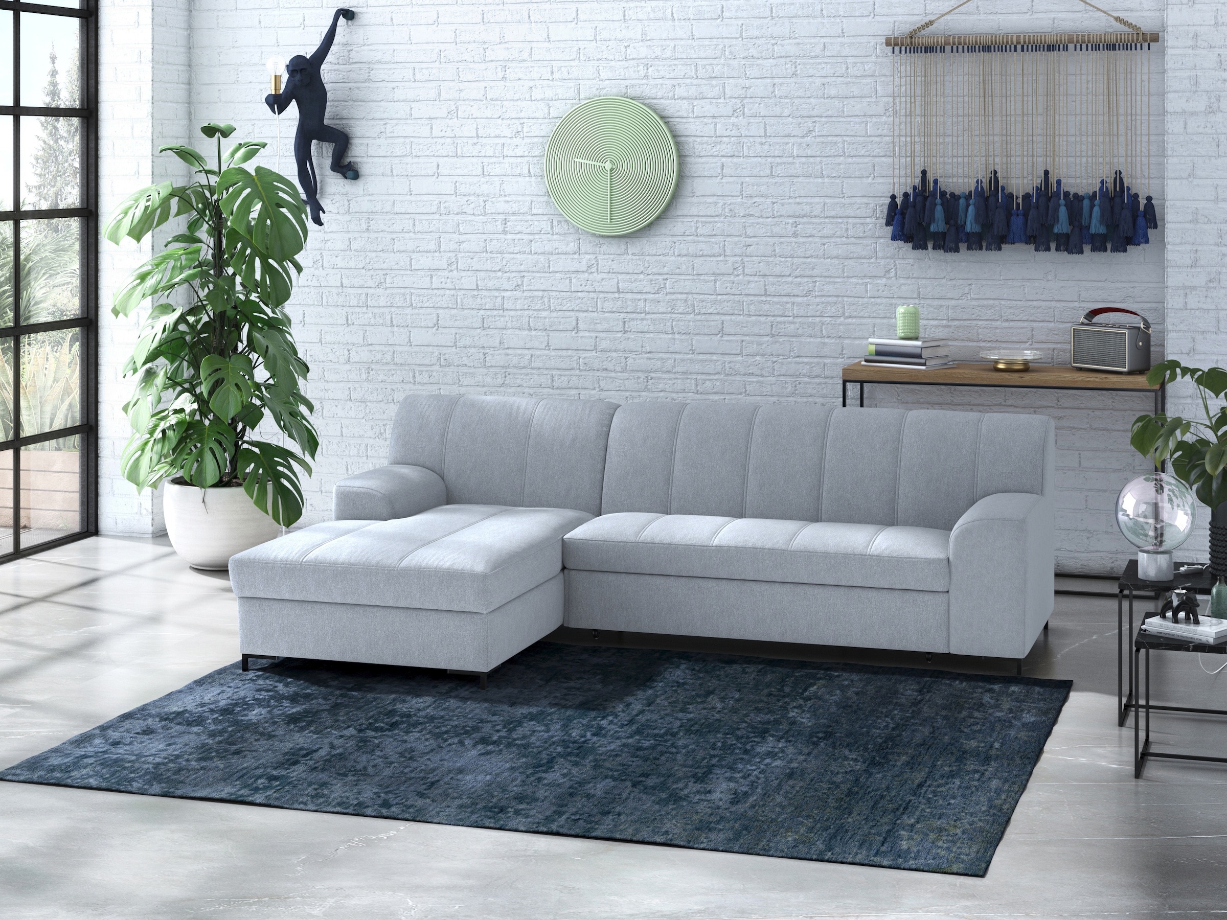 Home affaire Ecksofa "Balme L-Form" Inkl. Zierkissen, wahlweise mit Bettfun günstig online kaufen