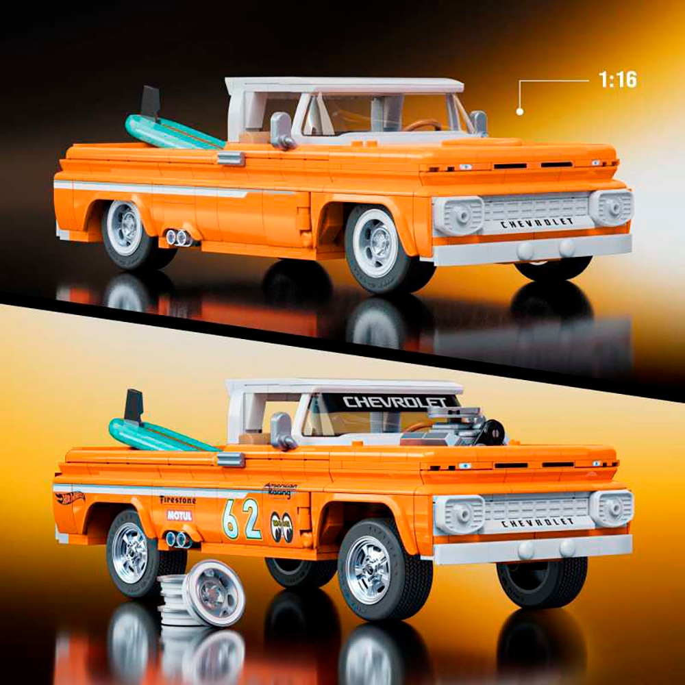 Mattel® Modellbausatz »Mattel Brick Shop Hot Wheels, ELITE SERIES CHEVY«, (858 St.), 1:16