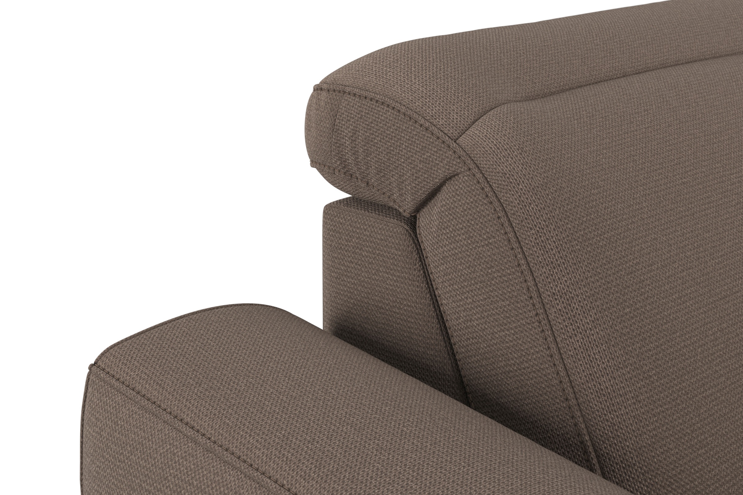 sit&more Ecksofa »Dundee L-Form«, mit Federkern und Edelstahlfüßen, wahlweise mit Kopfteilverstellung