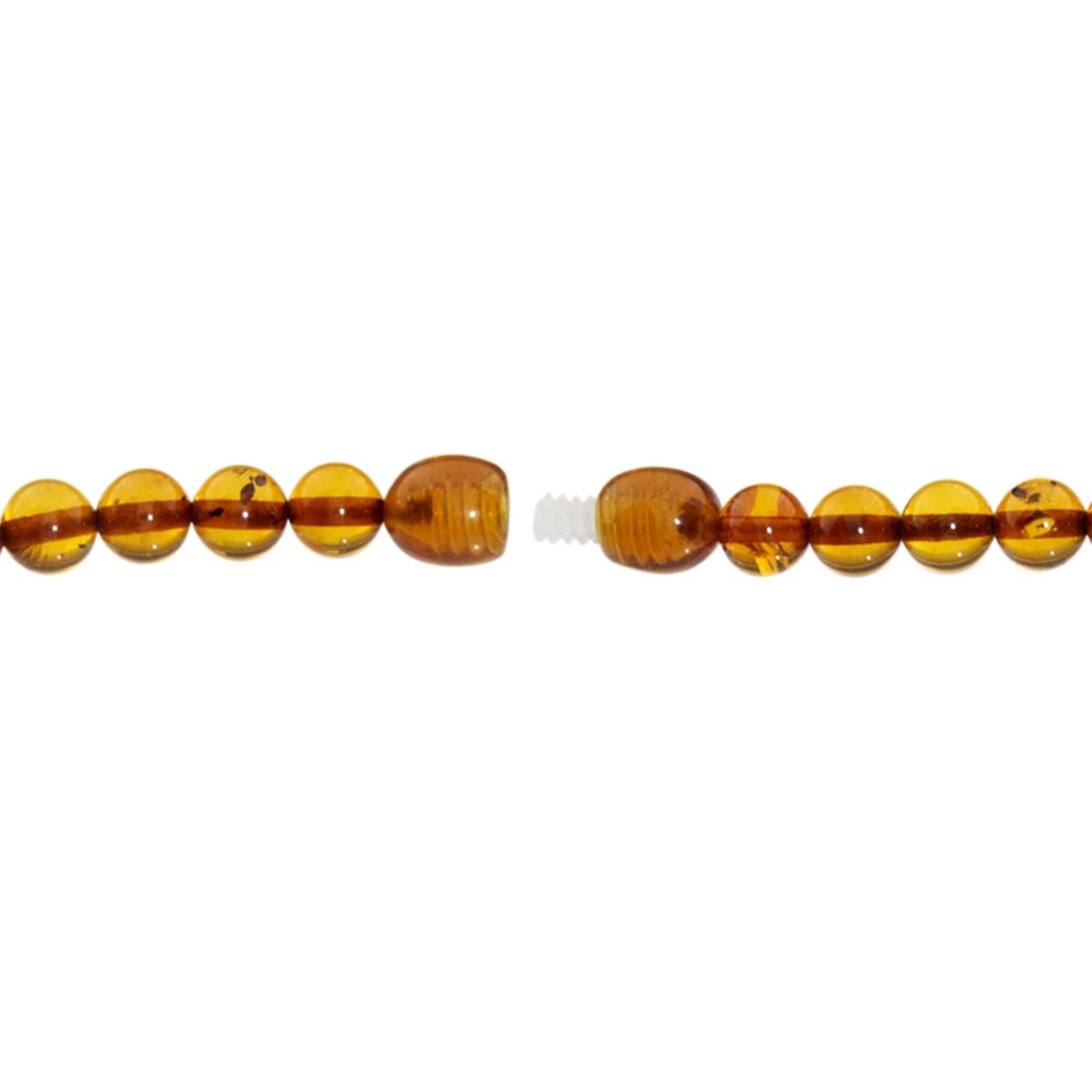 Kette ohne Anhänger OSTSEE-SCHMUCK "- Kugel 6 mm - Bernstein -" Gr. 42, braun (braun, bernsteinfarben), Halsketten, Damen, 42, Bernstein 6