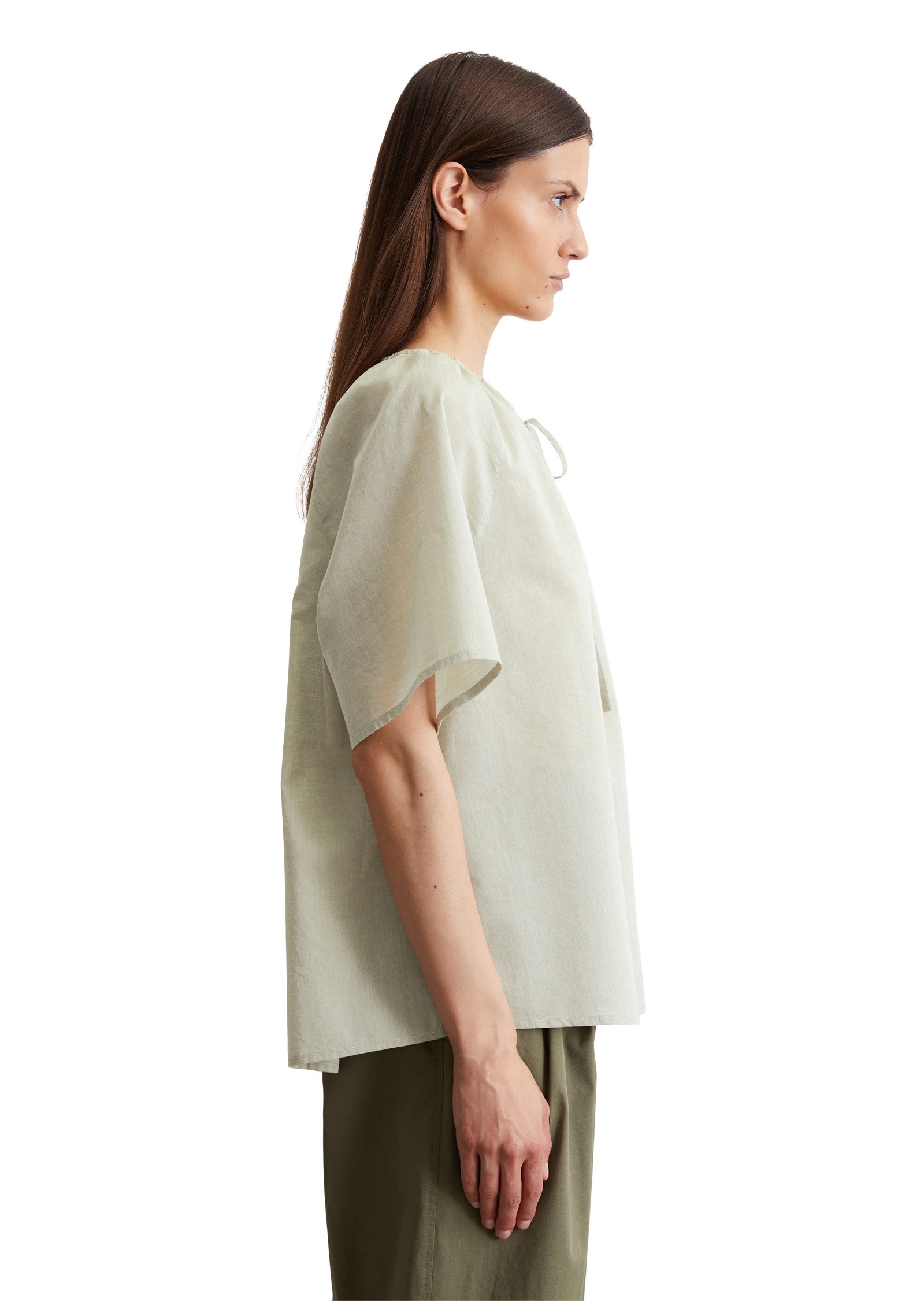 Marc OPolo Kurzarmbluse "aus Baumwoll-Chambray" günstig online kaufen