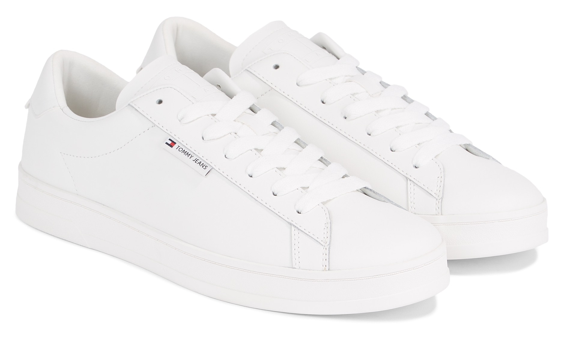 Tommy Jeans Sneaker »TJM LEATHER LOW CUPSOLE«, mit Label, Freizeitschuh, Halbschuh, Schnürschuh