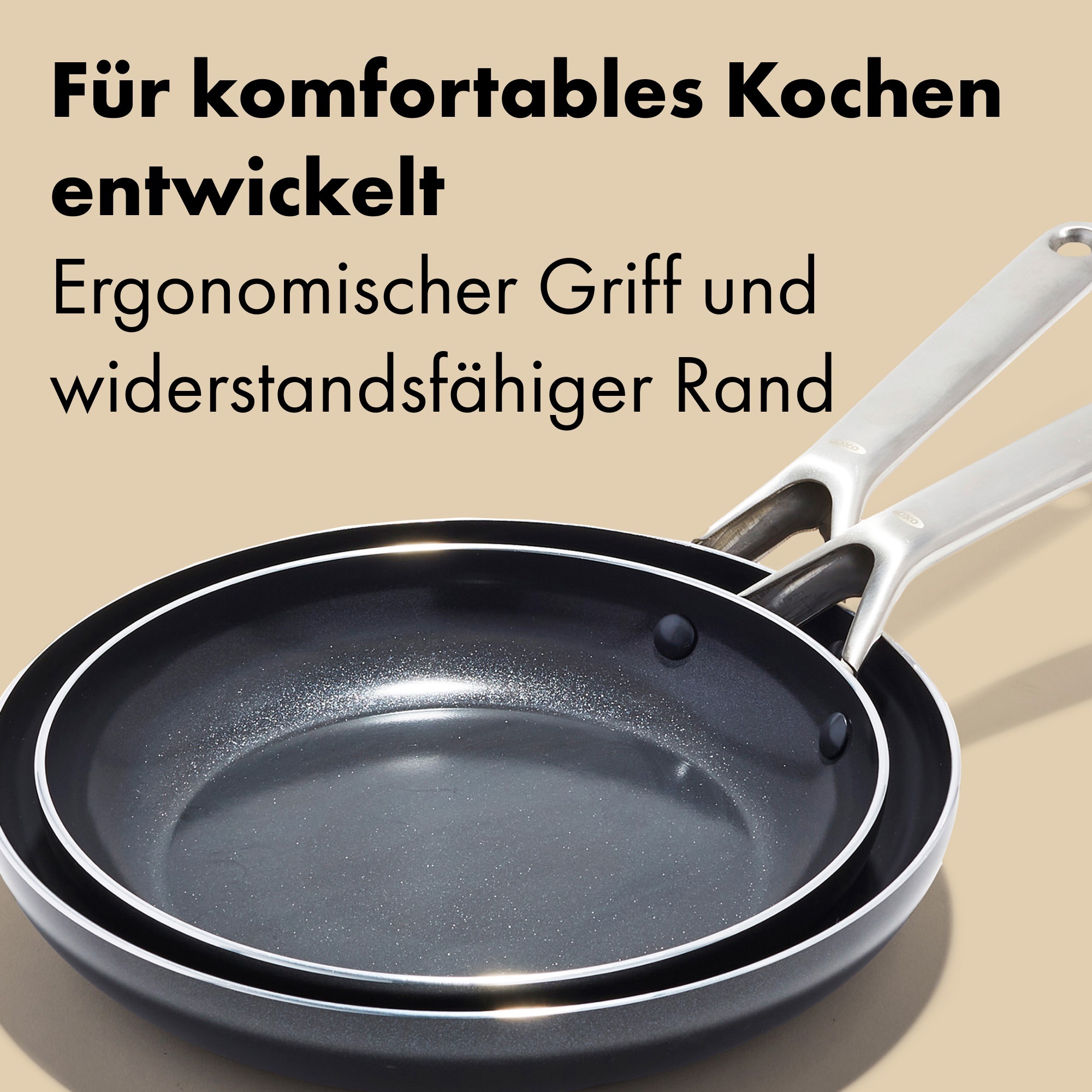 OXO Good Grips Bratpfanne »Antihaft Agility Bratpfannen-Set – 24 & 28 cm« Aluminium Set, 2 tlg. 2 Pfannen, im Alltag mühelos gemacht