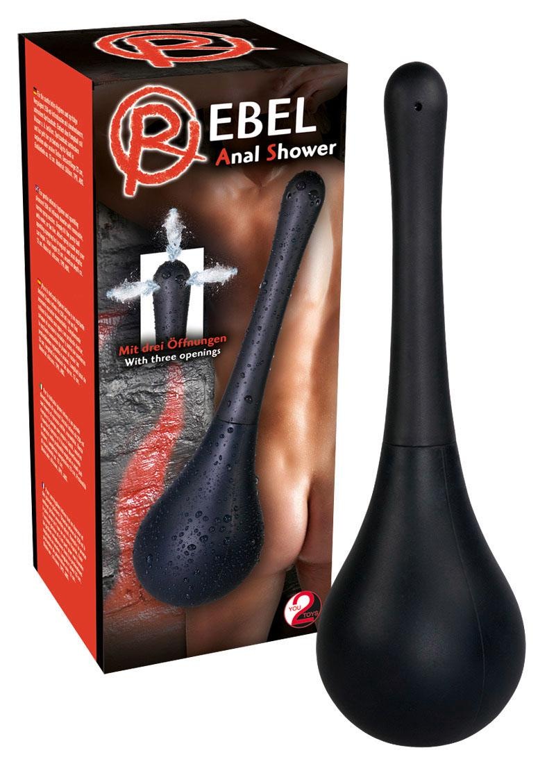 REBEL Analdusche »Shower Black«, mit 3 Spritzlöchern