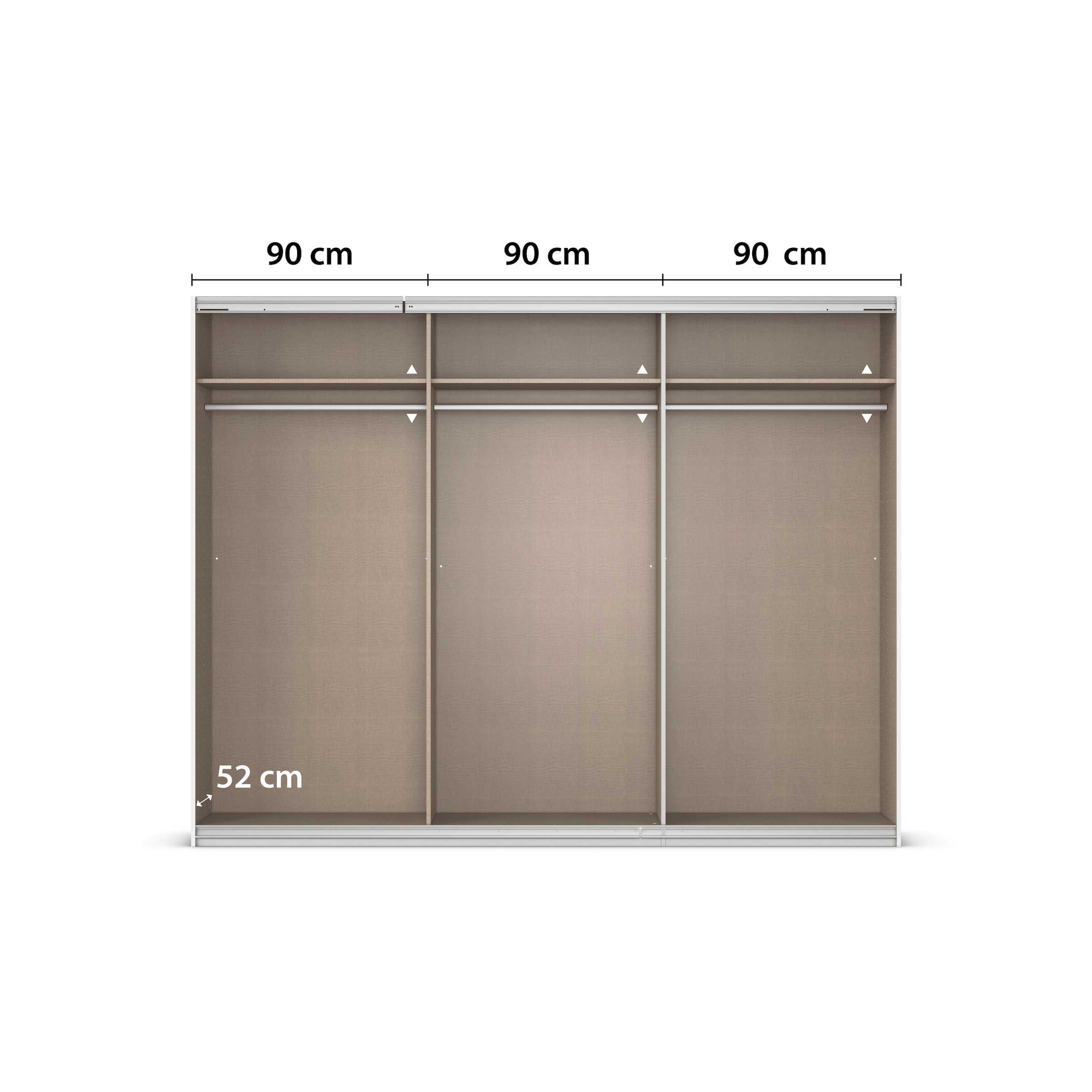 rauch Kleiderschrank »Schwebetürenschrank OTTO´s Choice Garderobe Schrank TOP ANGEBOT Avola«, (in 3 verschiedenen Ausstattungen BASIC/CLASSIC/PREMIUM), mit eleganten Zierleisten in Chrom, Schwarz oder Weiß MADE IN GERMANY