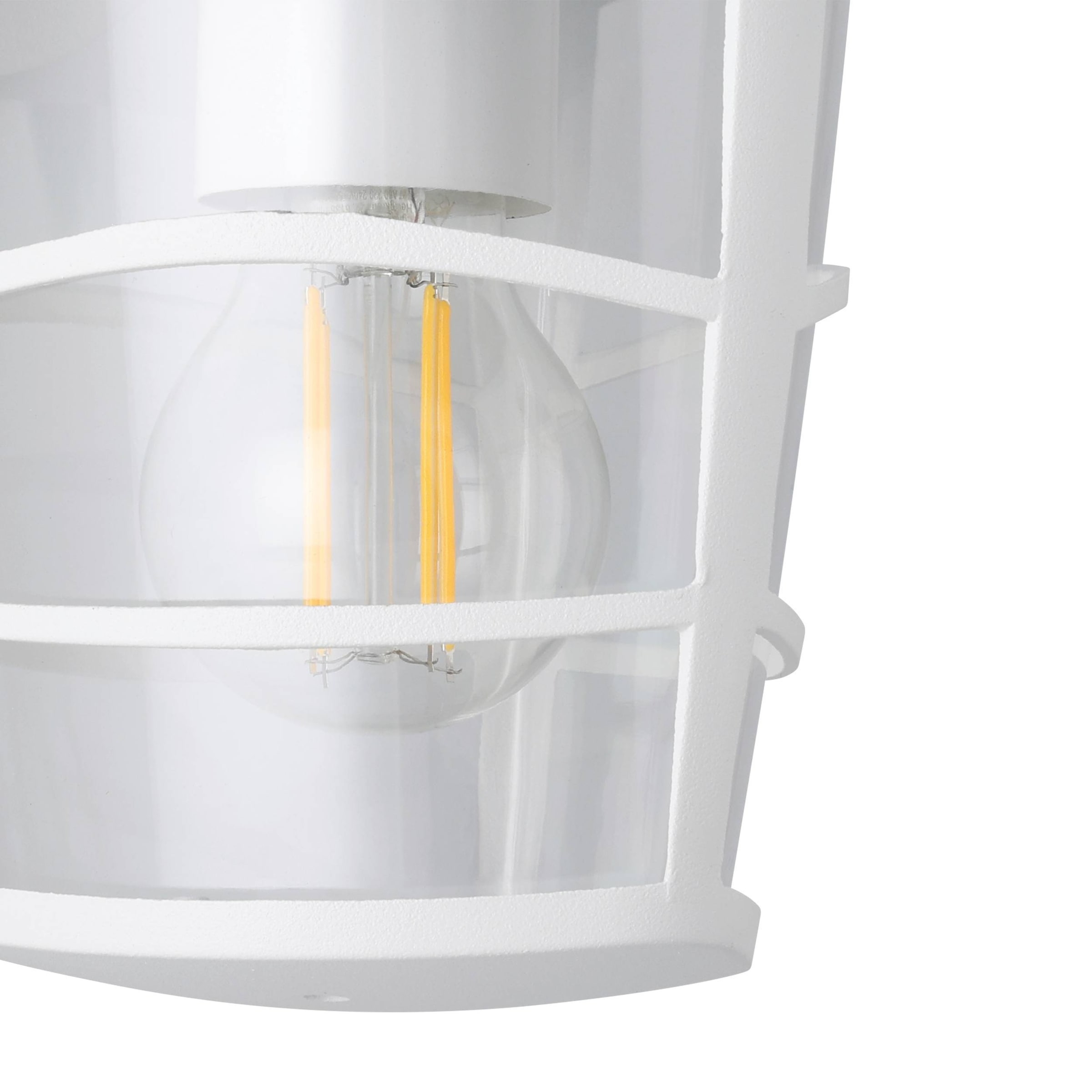 EGLO Wandleuchte »Aloria Außen-Wandlampe, Außenleuchte, Aluguss, Kunststoff, E27, IP44« E27 1 Stk. Wand-/Deckenleuchte - L17 x H22,5 x AL19 cm - weiß - 1X60W exkl.