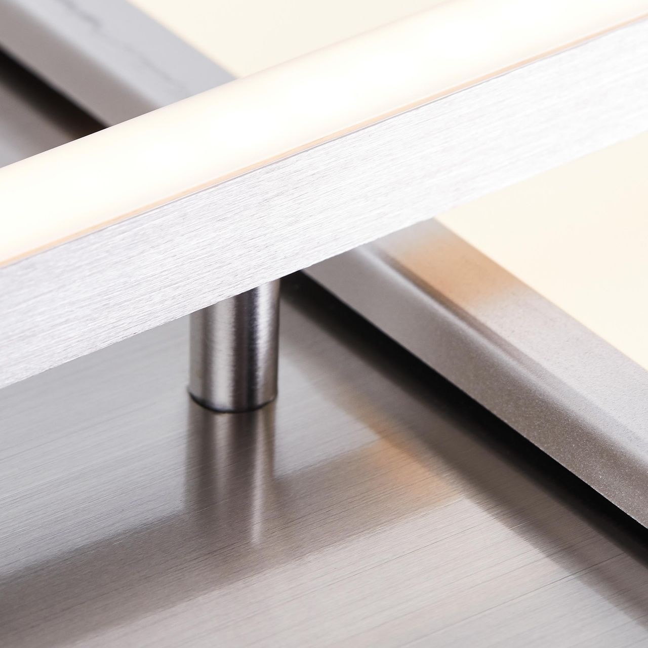 Brilliant Deckenleuchte »Zelia«, 1 flammig, LED Deckenlampe 41x41cm nickel eloxiert