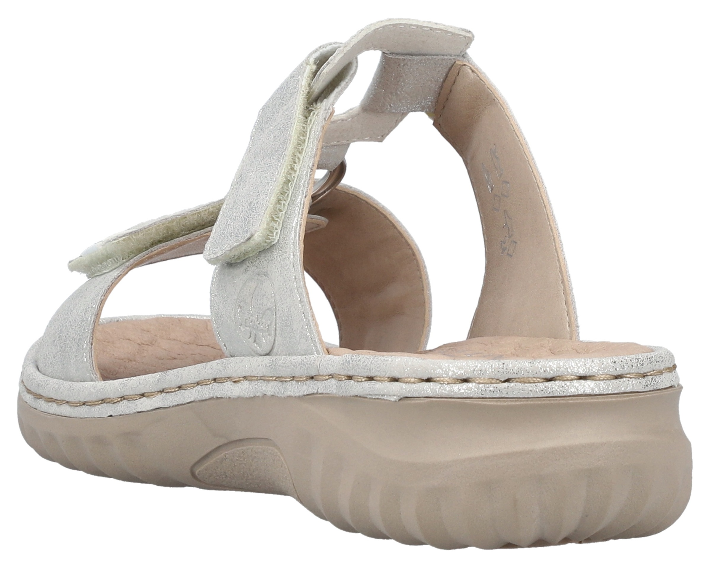 Rieker Pantolette, Sommerschuh, Strandschuh mit regulierbaren Klettverschlüssen