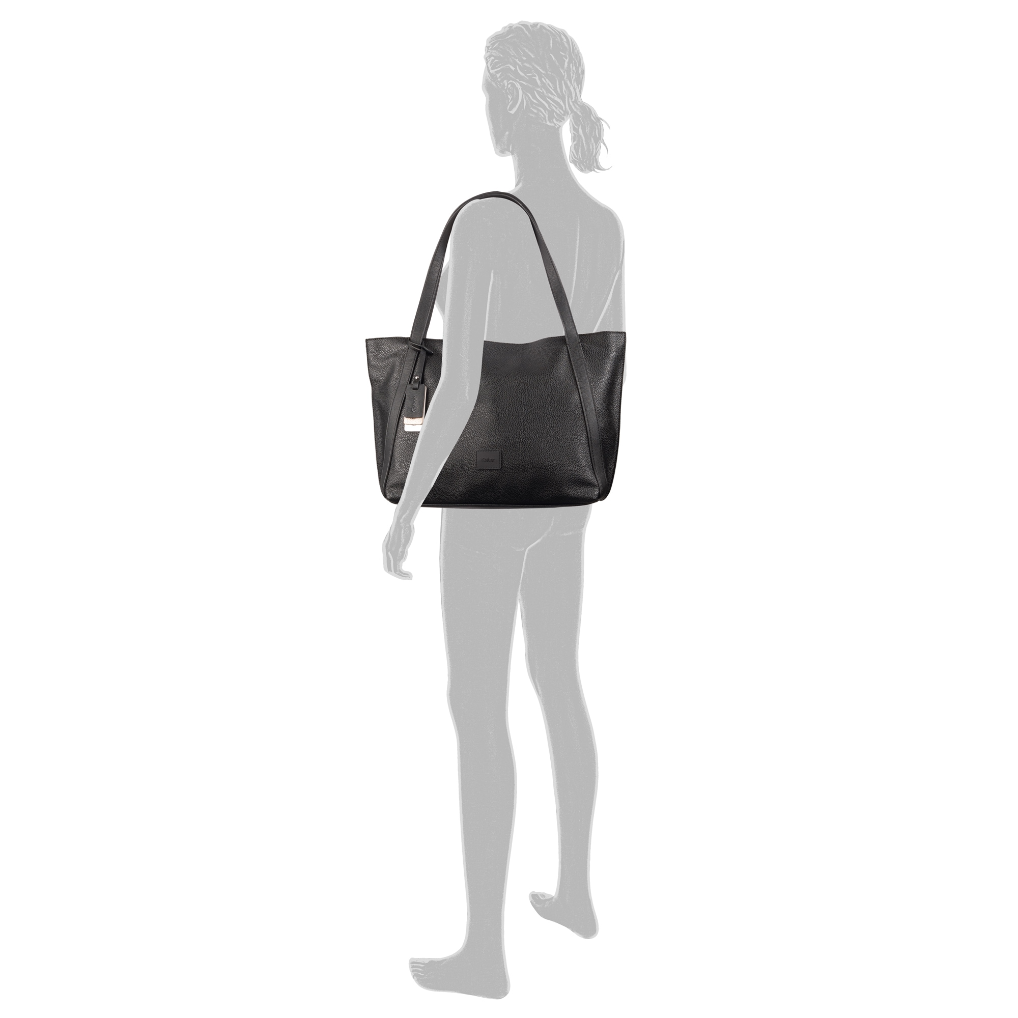 Gabor Shopper »Elfie«, aus fein genarbtem, glattem Kunstleder und mit einem Logo Rubber Patch