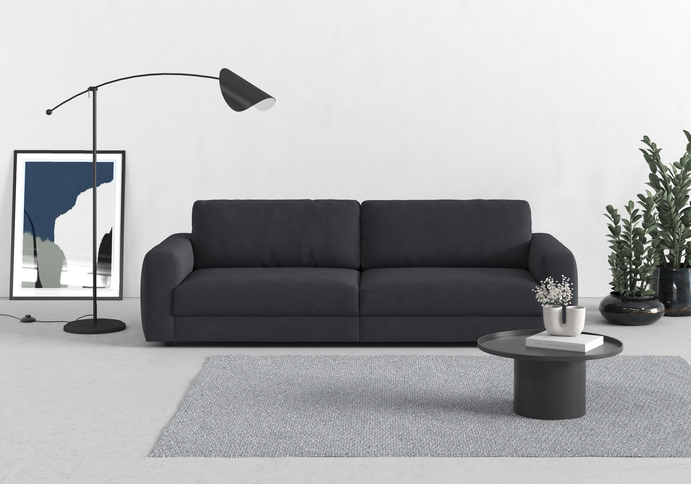 TRENDMANUFAKTUR Big-Sofa "Bourbon" extra tiefe Sitzfläche, wahlweise mit Si günstig online kaufen