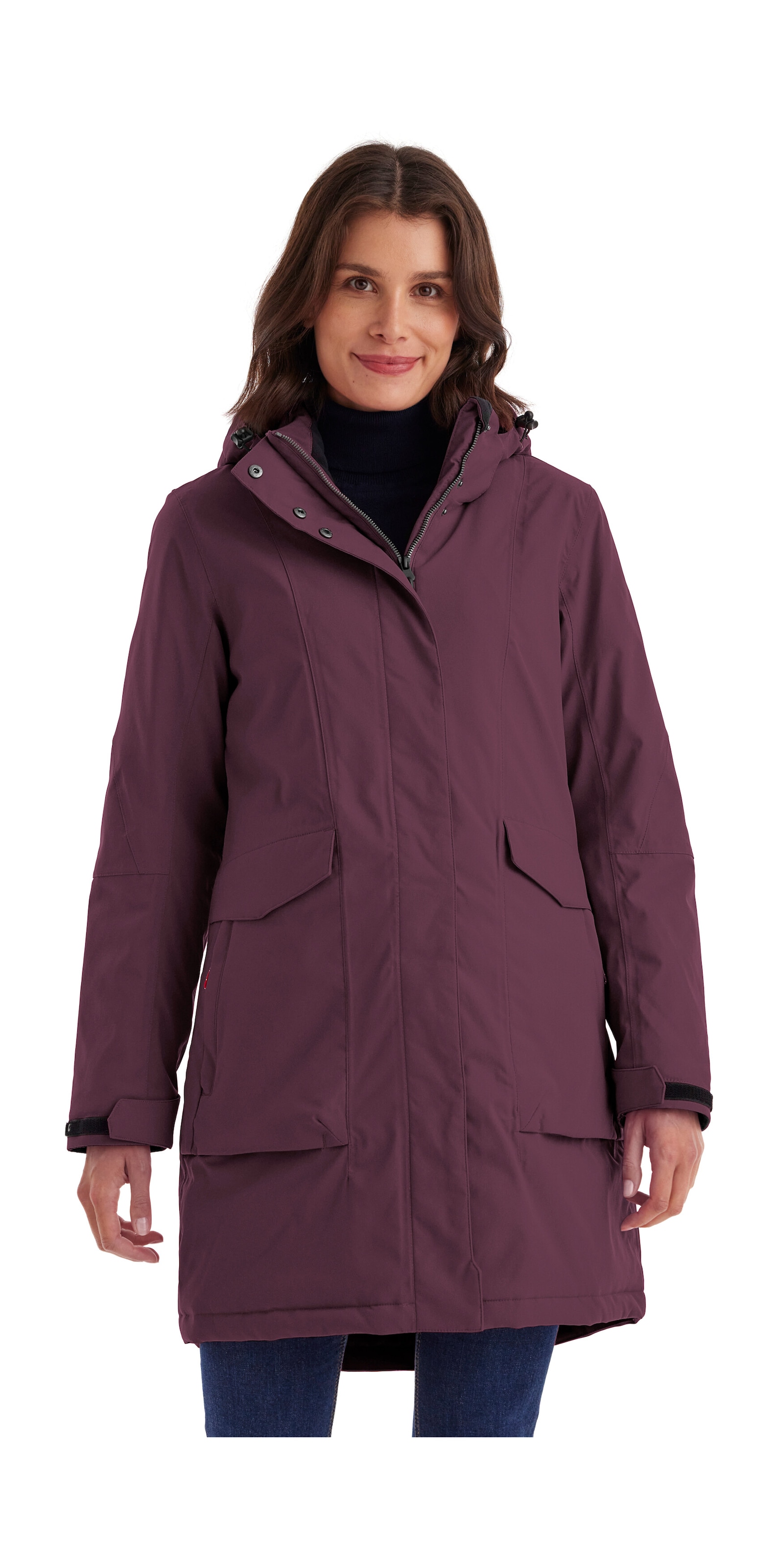 Killtec Parka "Damen Funktionsparka" Wasserdichter, atmungsaktiver Damenparka mit abnehmbarer Kapuze