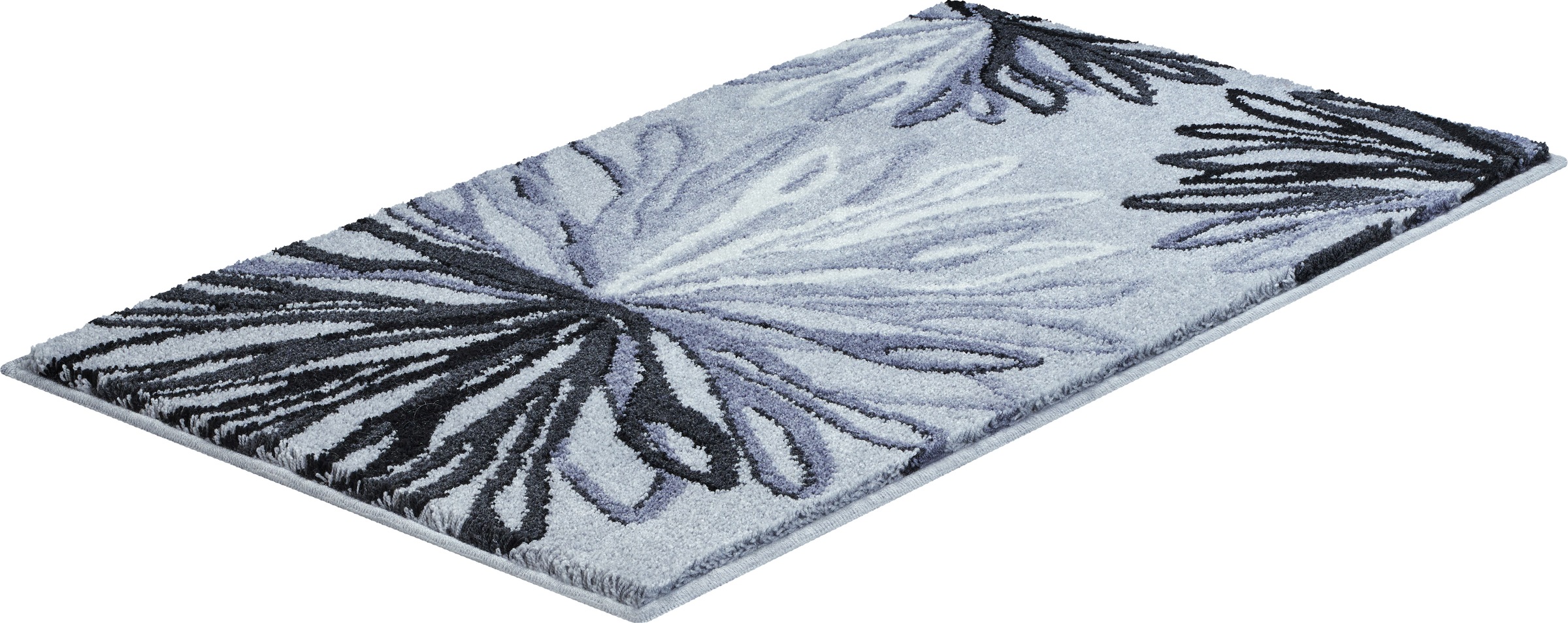 Grund Badematte "Art", Höhe 20 mm, rutschhemmend beschichtet, fußbodenheizungsgeeignet, florales Muster, elegante Badema
