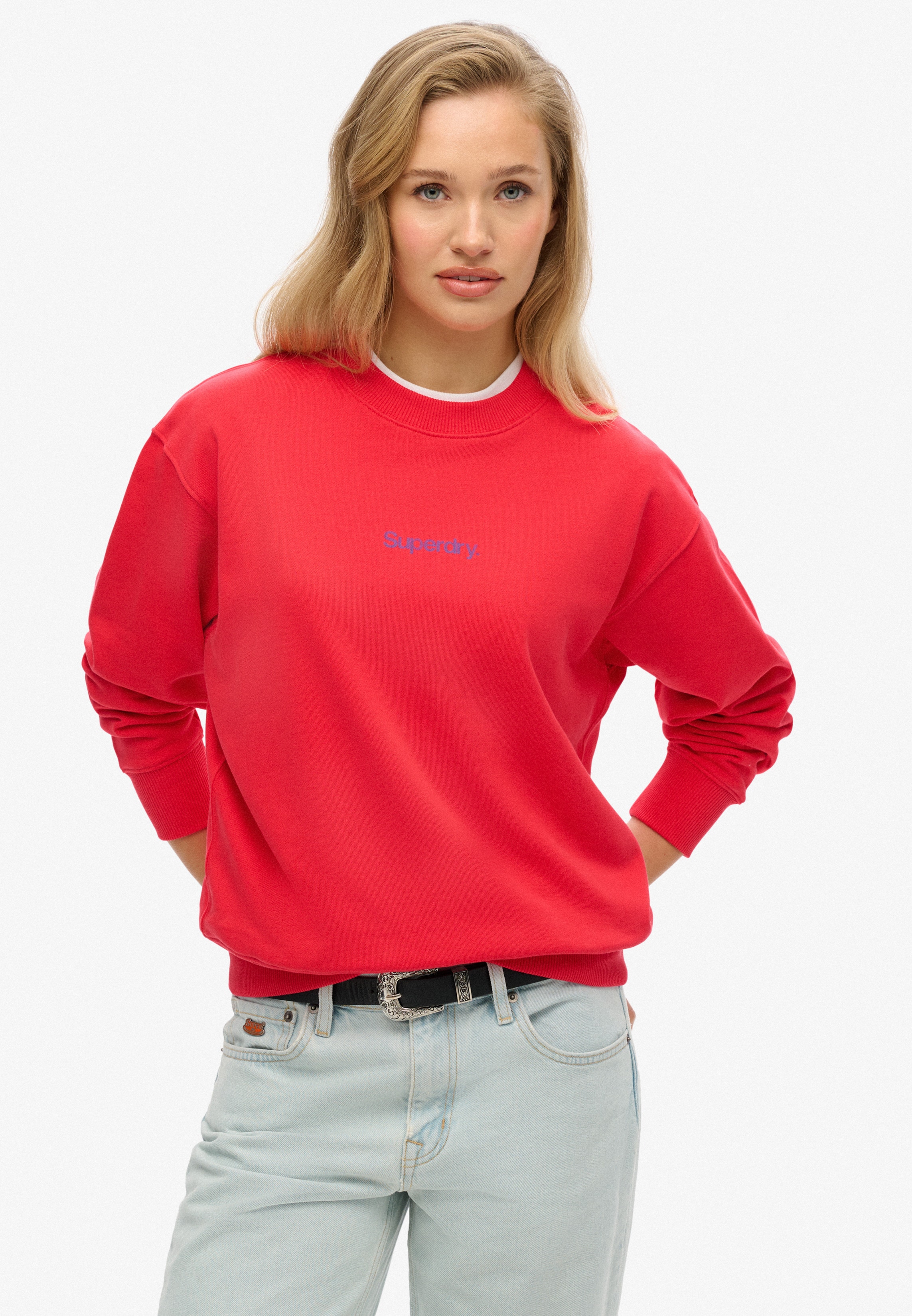 Superdry Sweatshirt "CORE LOGO CITY LOOSE CREW", aus Baumwolle und Sweatware, Relaxed Fit, mit Rundhalsausschnitt