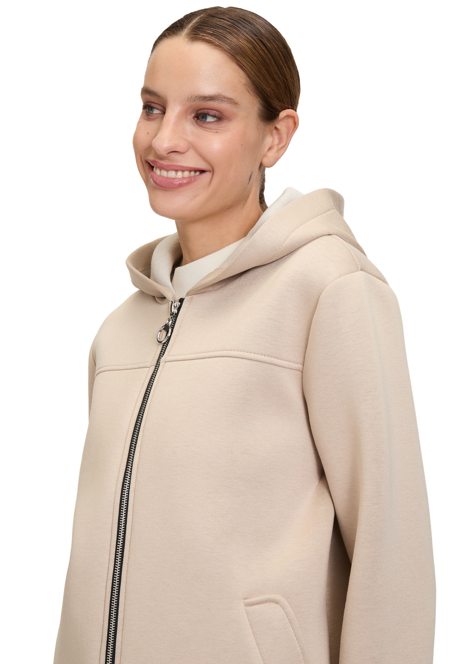 Amber & June Outdoorjacke »Amber & June Übergangsjacke mit Kapuze«, mit Kapuze