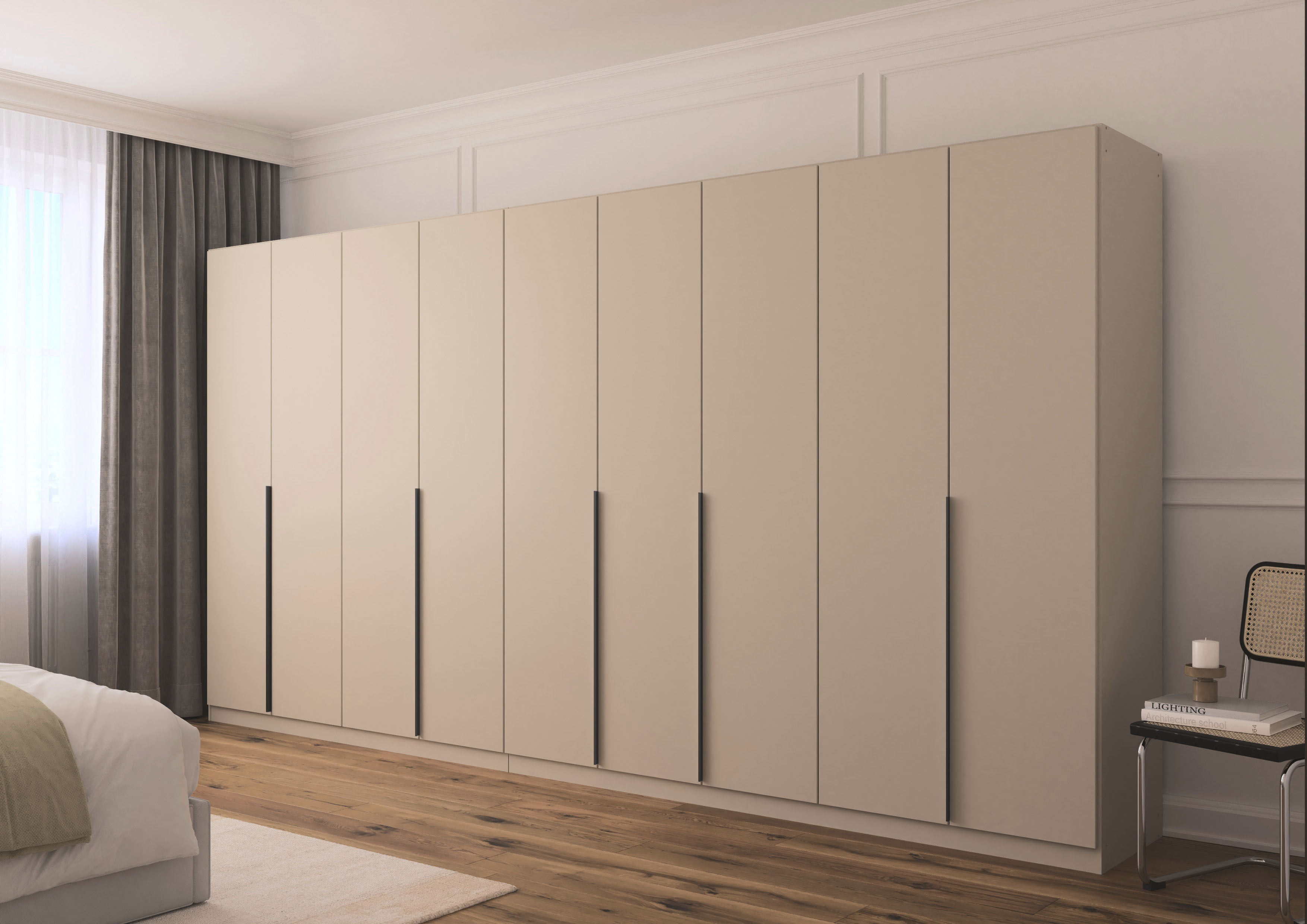 OTTO home Drehtürenschrank "AGORDO" in zwei Griff-Farben, Breiten 91-405 cm, Dekor- oder Hochglanzfront, in 8 Breiten & 2 Höhen, MADE IN GERMANY