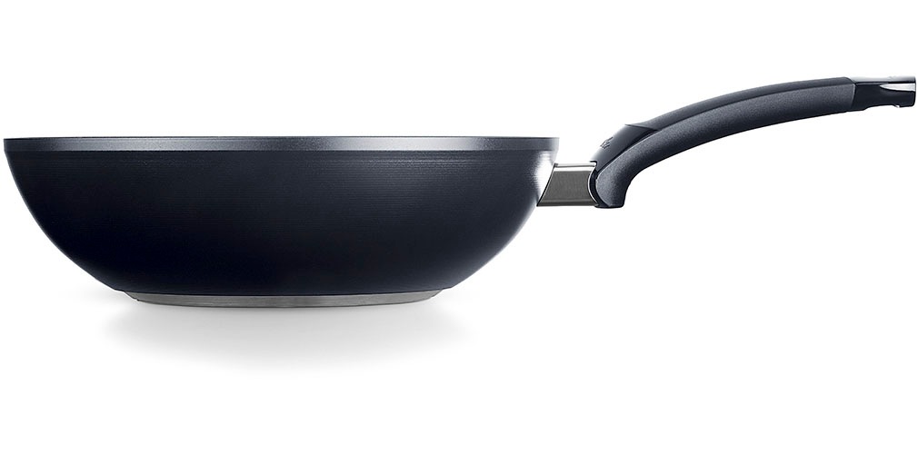 Fissler Wok »Ceratal® Orbit Black«, Aluminium, (1 tlg.), gesünderes Kochen mit Antihaft-Effekt, hergestellt ohne PFAS/PTFE