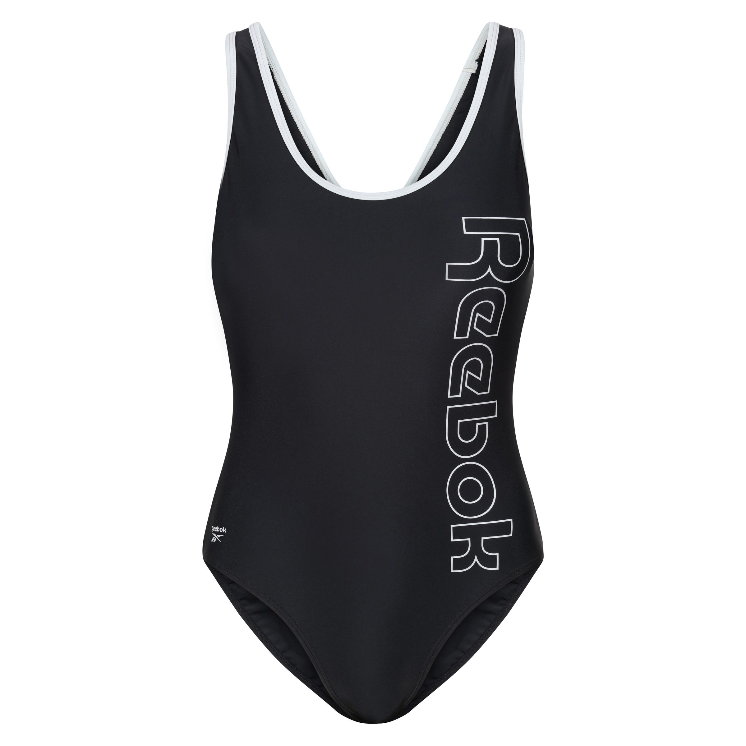 REEBOK Damen Badeanzug "Violetta", schwarz, Gr. S, Elasthan, Polyamid, Badeanzüge, mit Knitter- und Abriebsfestigkeit, sportlich, Logo vorne