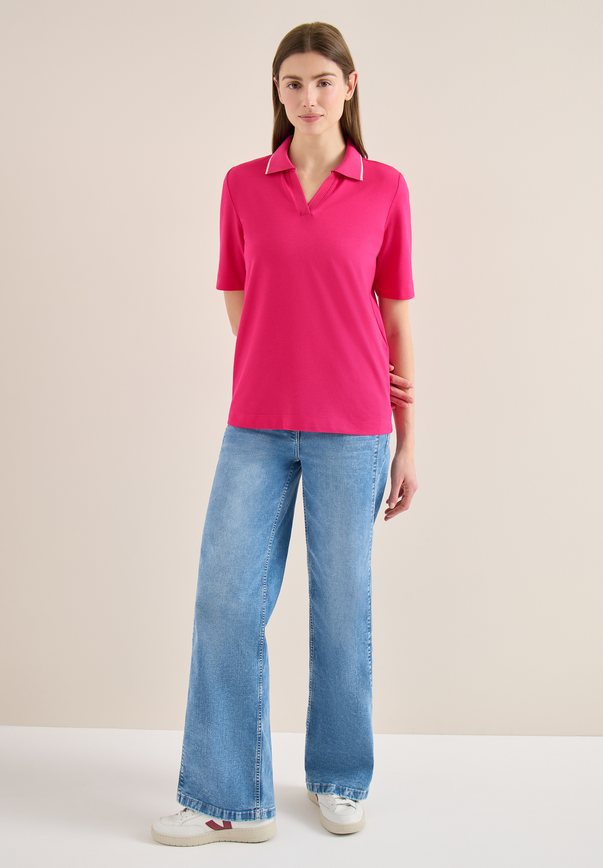 Cecil Poloshirt in Unifarbe