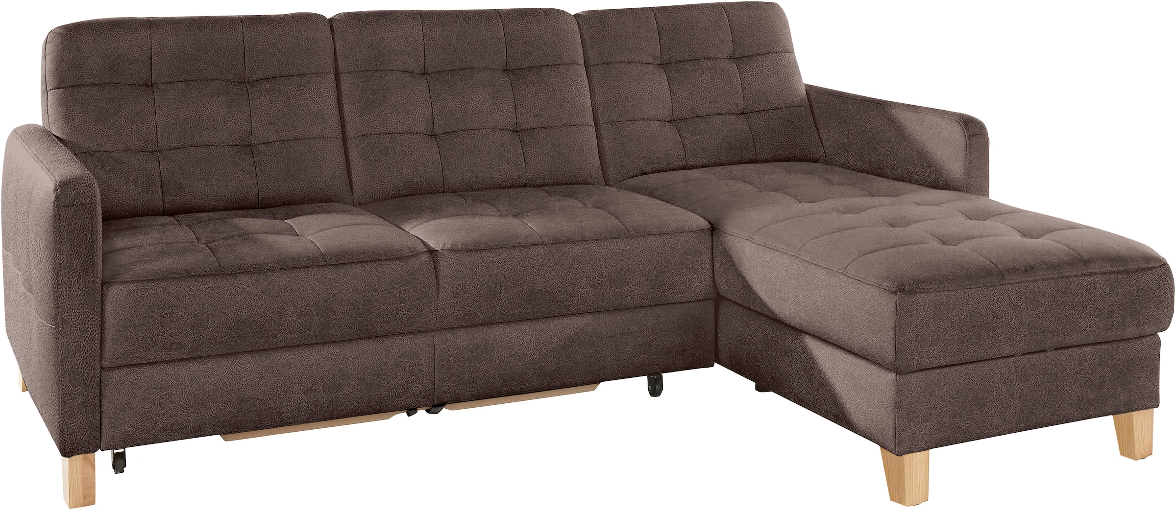 exxpo - sofa fashion Ecksofa »Elio, kompakt und komfortabel, bequem und zeitloses Design, L-Form«, wahlweise mit Bettfunktion