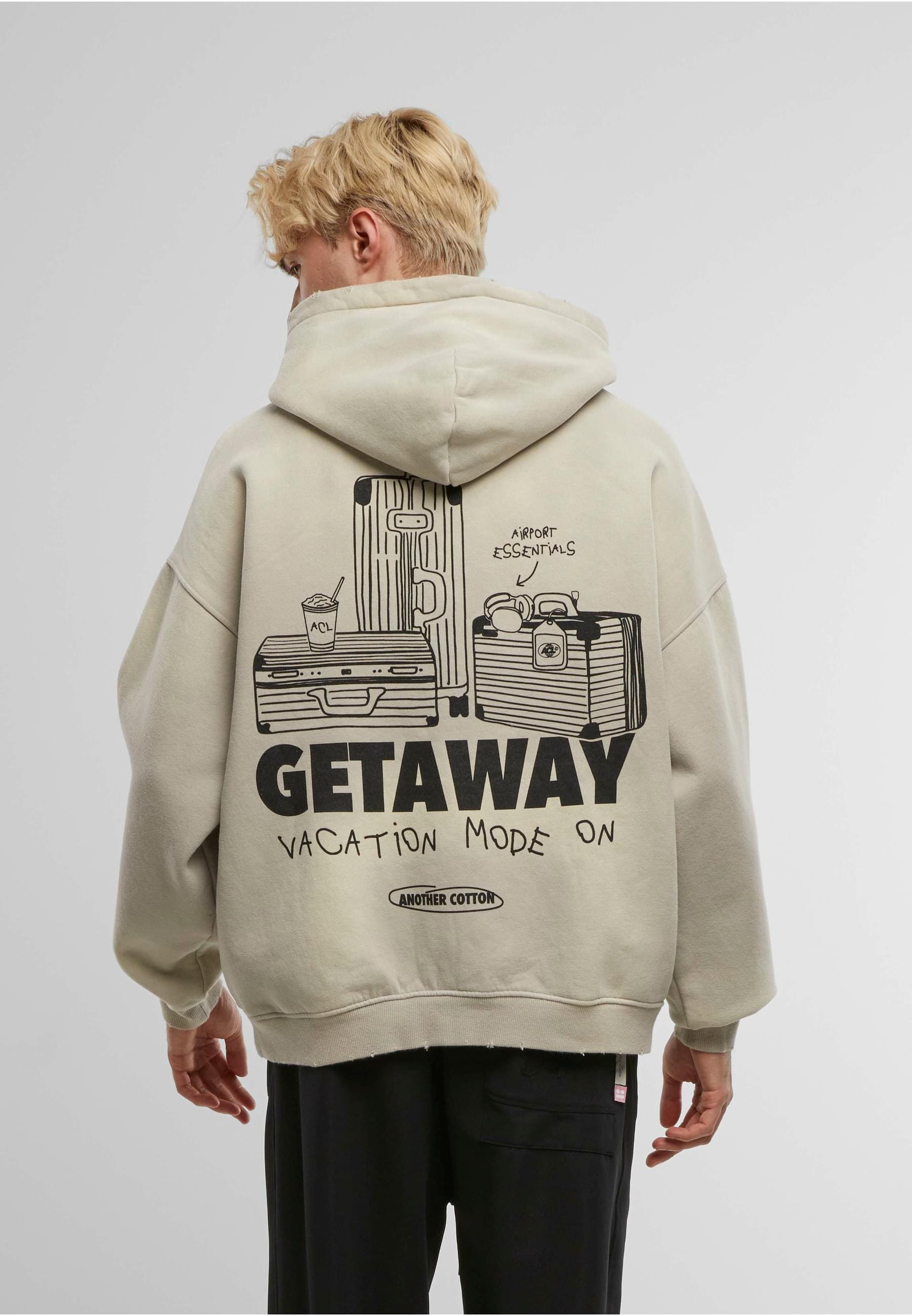 Another Cotton Lab Kapuzensweatshirt »Another Cotton Lab Getaway Oversized Washed Hoodie«, (1 tlg.)