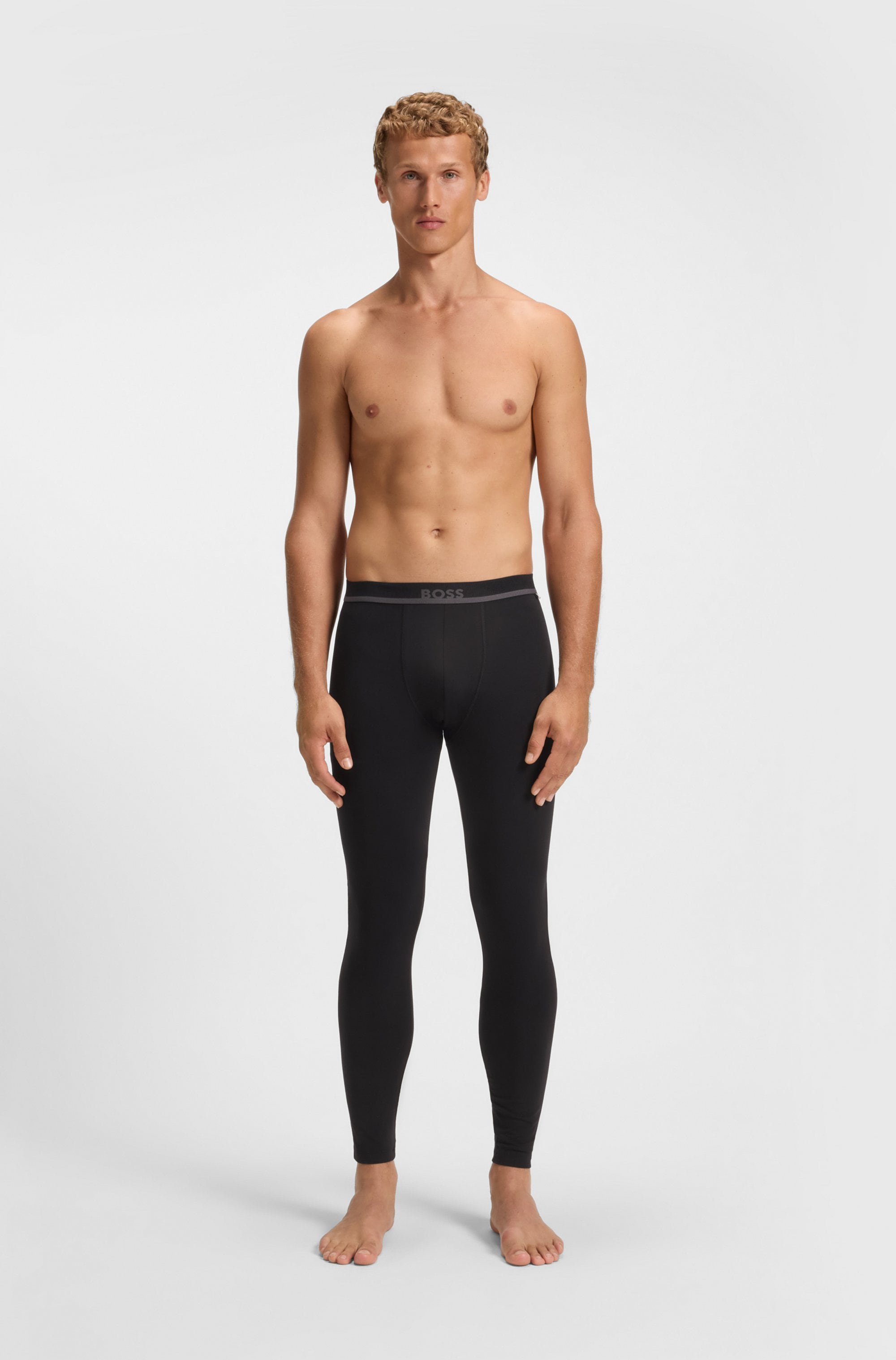 BOSS Lange Unterhose »Long John 365 Solid«, mit BOSS Schriftzug auf dem Bund