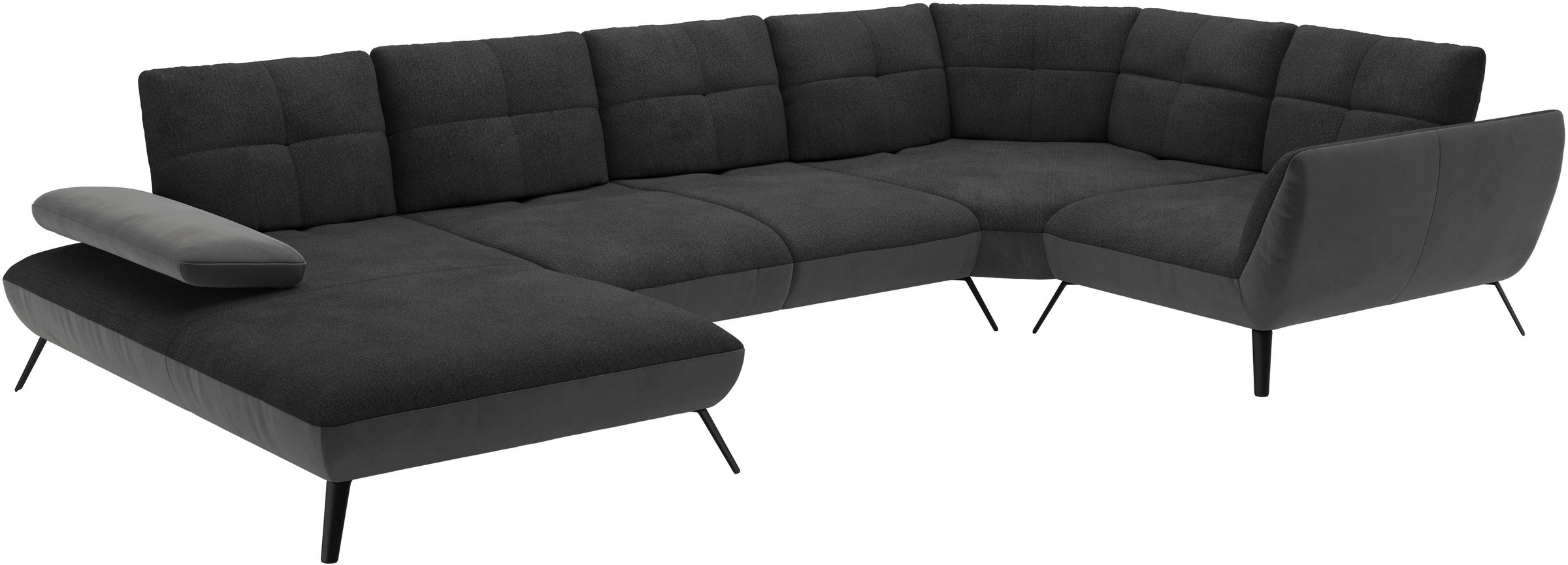 Places of Style Wohnlandschaft »Mikado U-Form«, inkl. Sitztiefenverstellung und Armteilverstellung