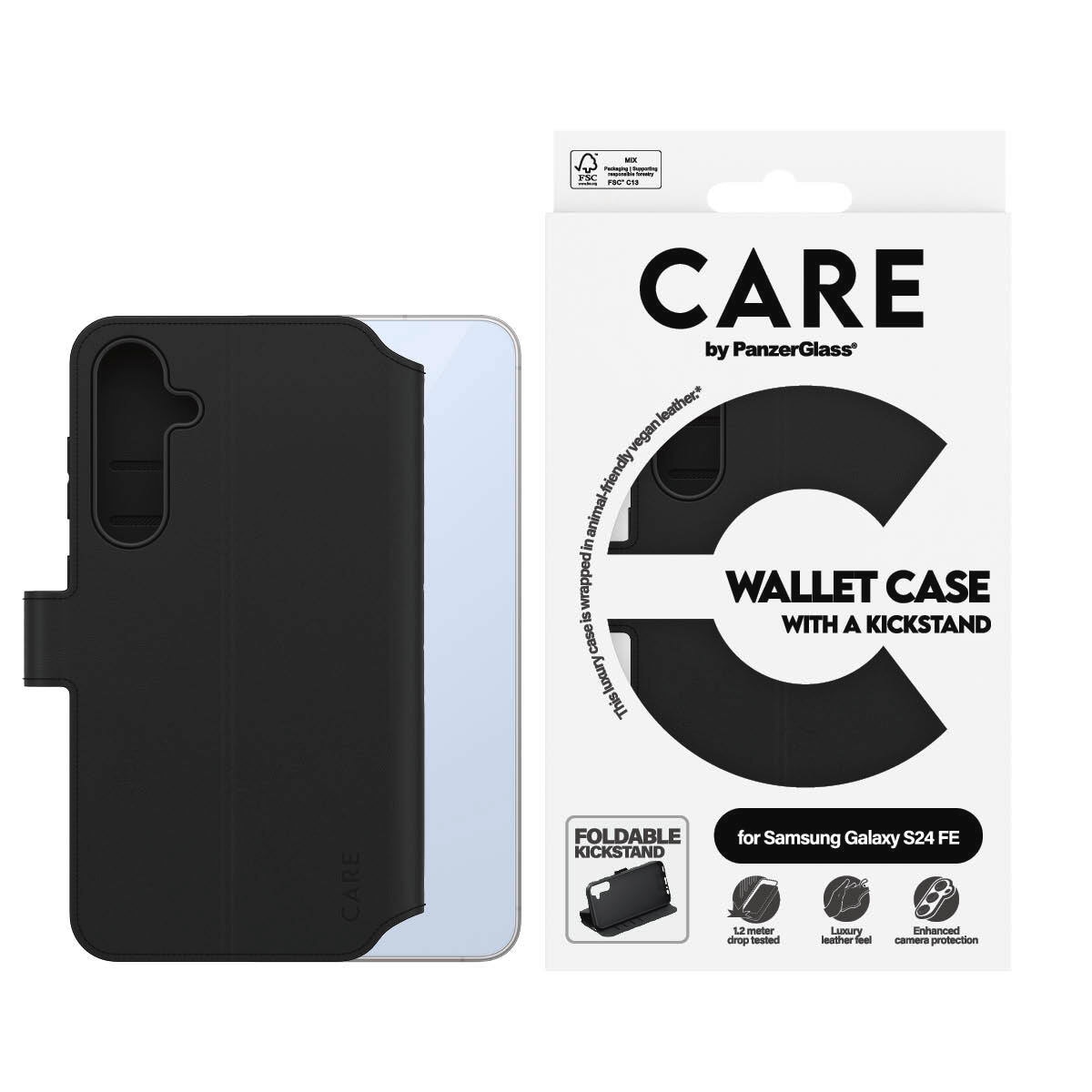 Handyhülle »Wallet Case with Kickstand für Samsung Galaxy S24 FE«, Backcover,...