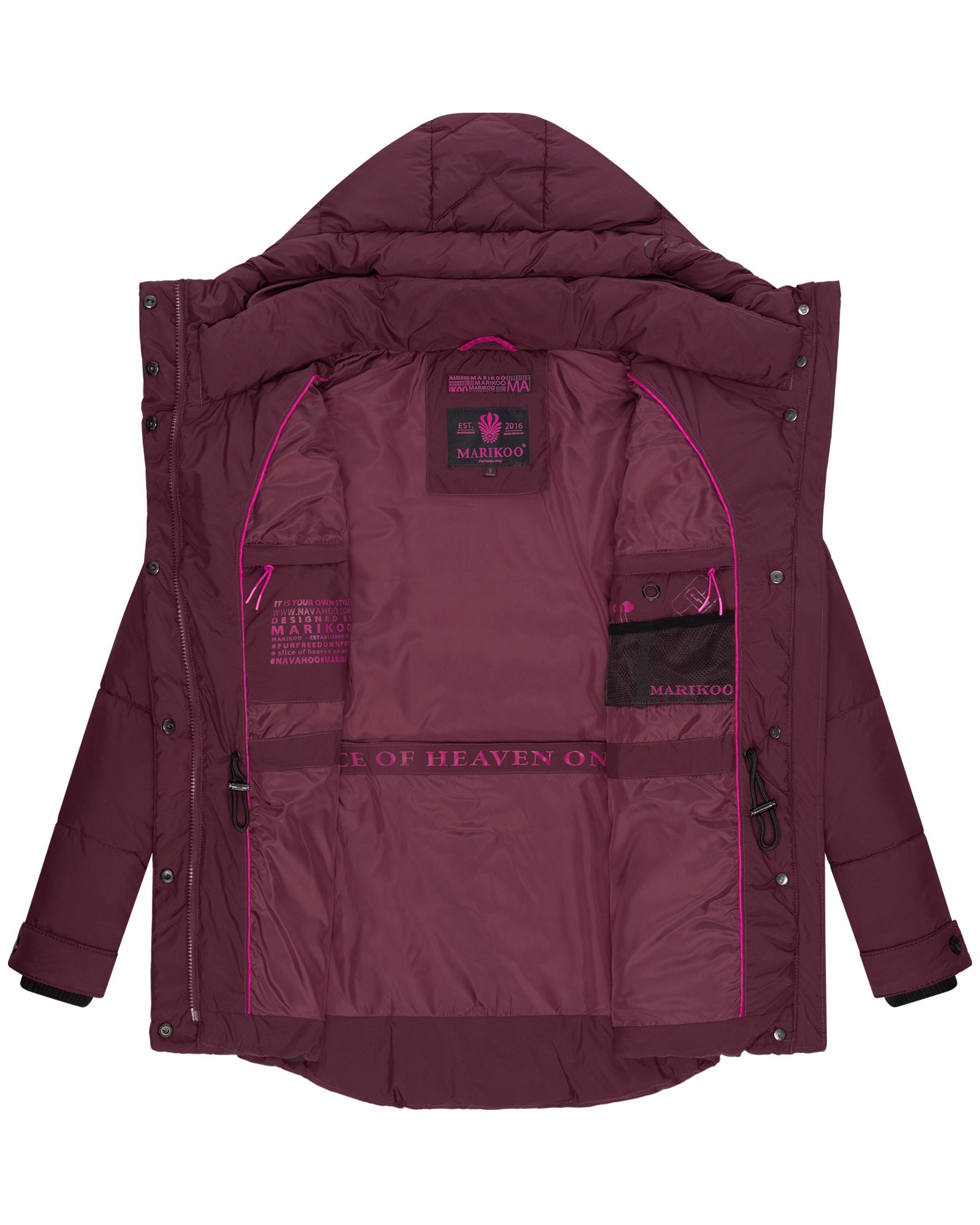 Marikoo Winterjacke »Akumaa«, mit tailliertem Schnitt