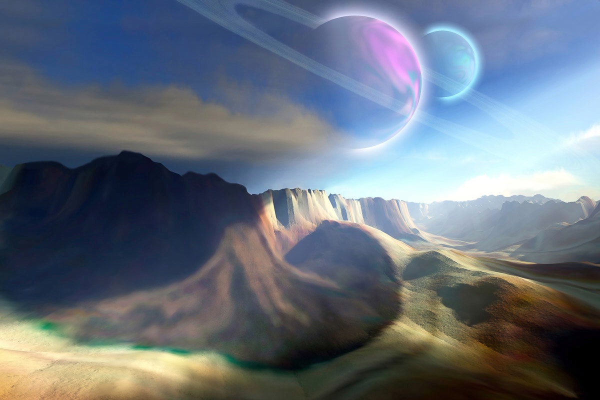 Papermoon Fototapete "Futuristische Landschaft"