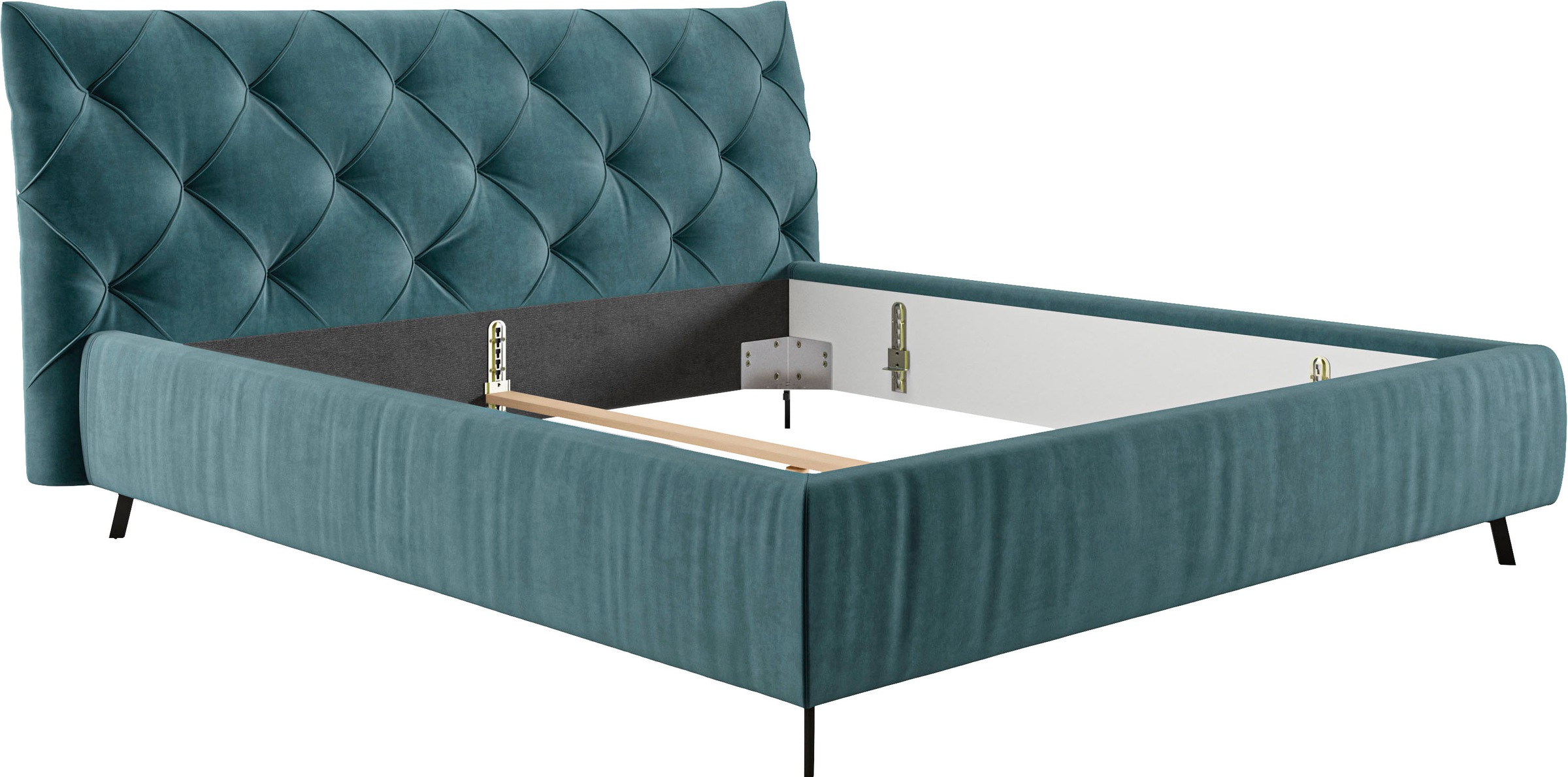 Thumbnail - Leonique Polsterbett "Elloree, in 4 Breiten bis 200cm, auch in Leder" Kopfteilhöhe 105 cm, belastbar bis 280 kg, auch in...