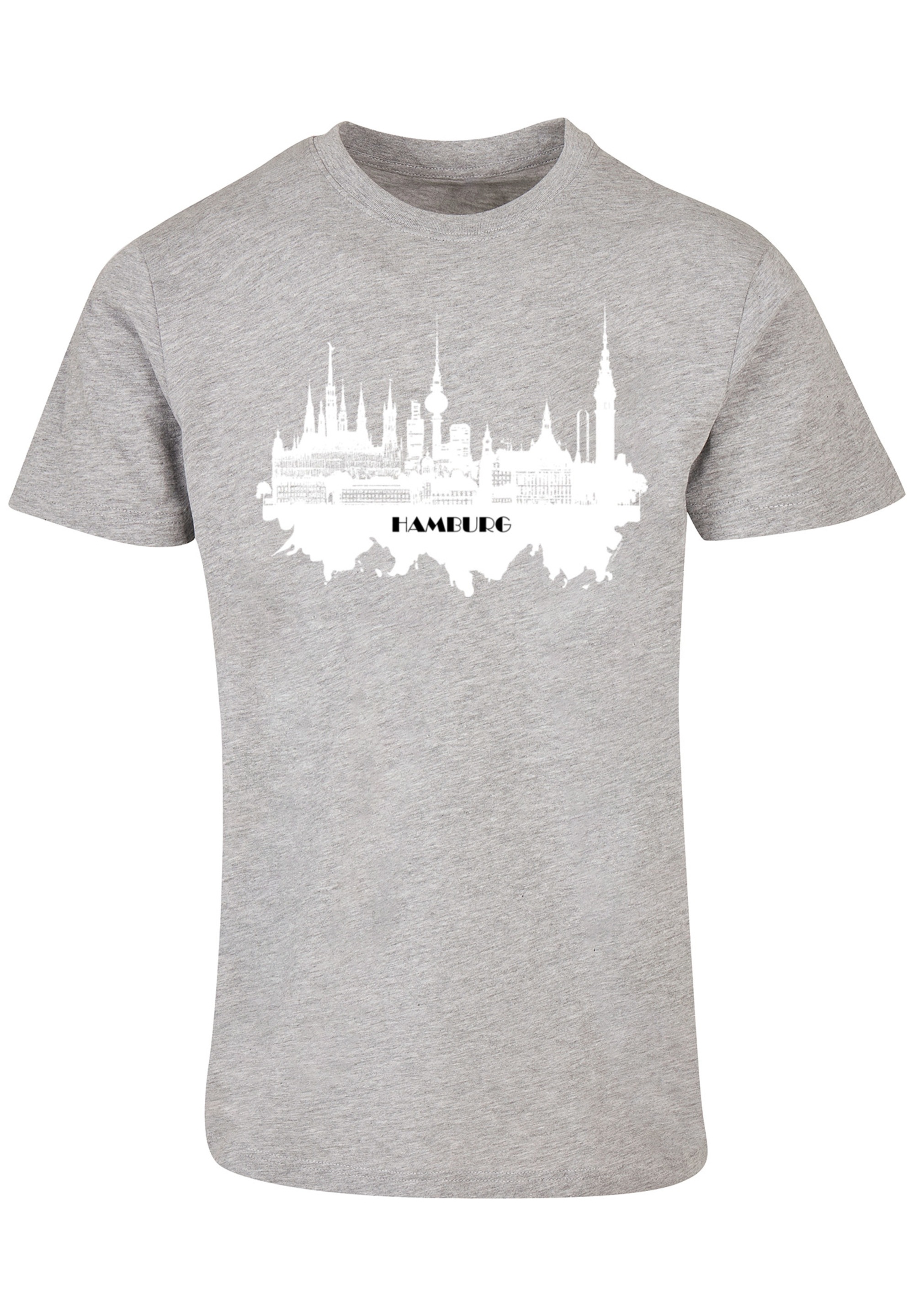F4NT4STIC T-Shirt »Cities Collection - Hamburg skyline«, Print