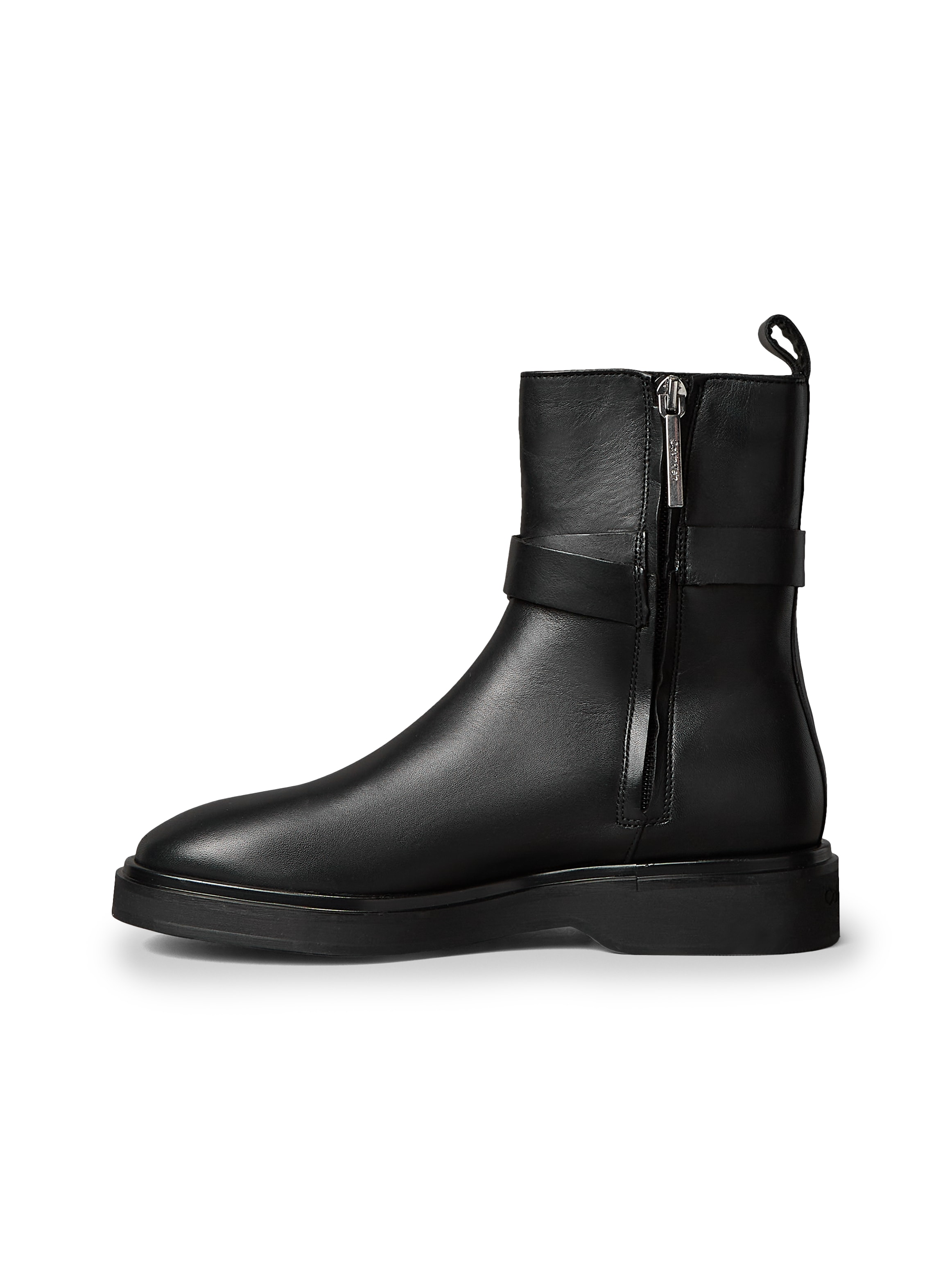 Calvin Klein Stiefelette »ANKLE BOOT W/ METAL LOGO«, Boots, Klassik-Stiefelette, Blockabsatz, mit Anziehlasche