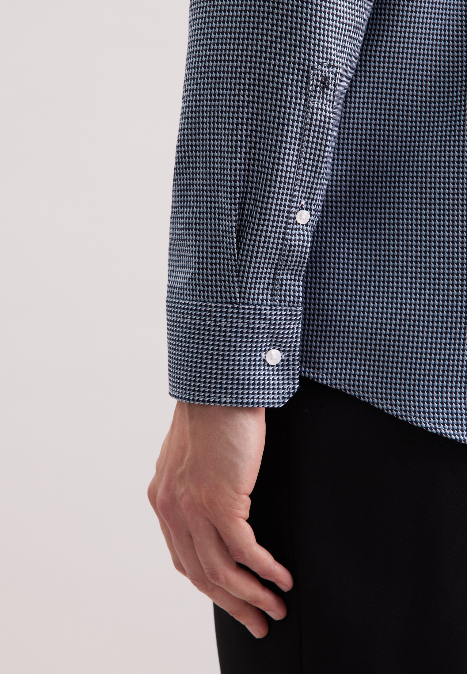 seidensticker Businesshemd »Schwarze Rose« Regular 1/1 Kentkragen Pepita