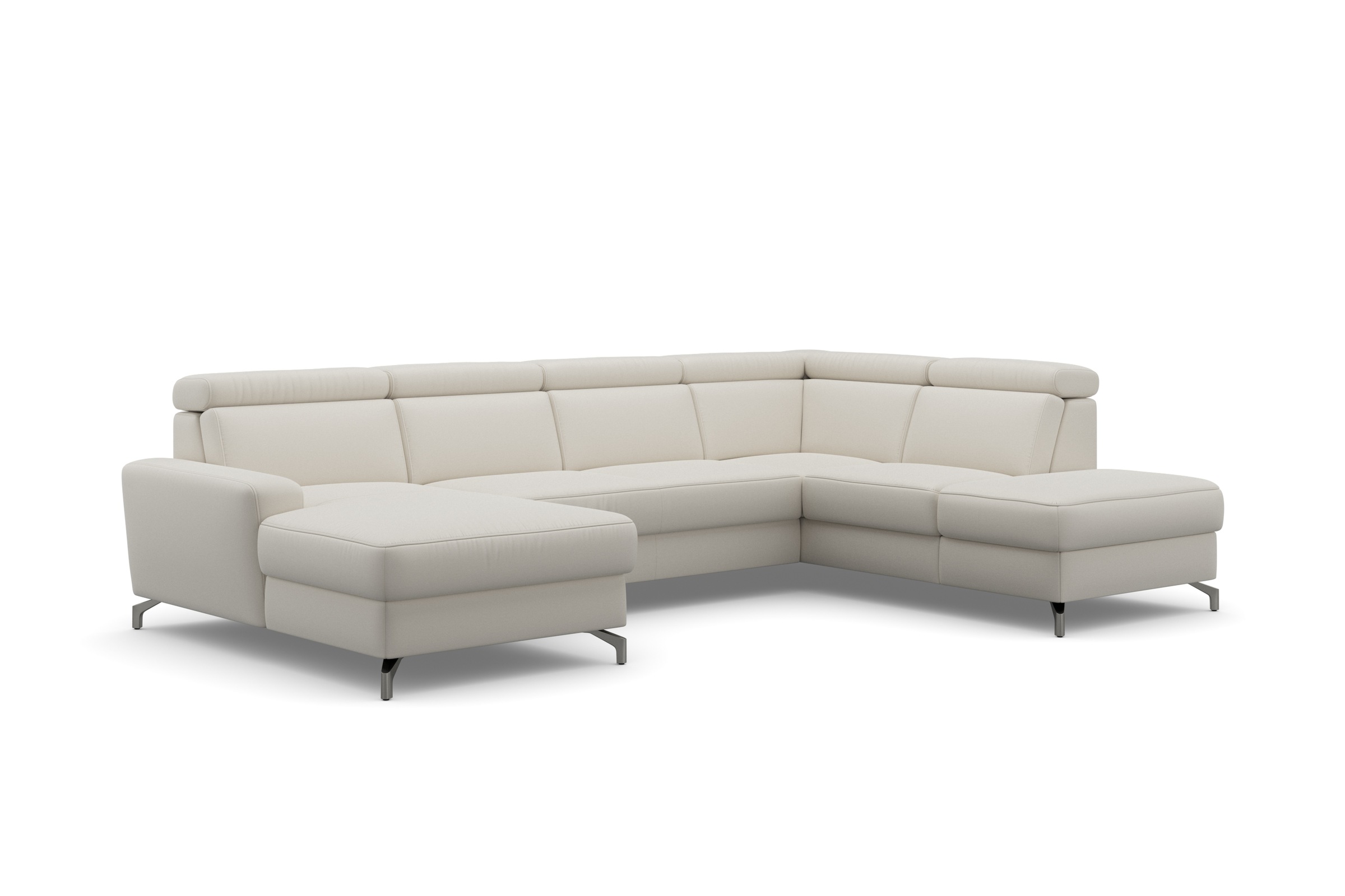 sit&more Wohnlandschaft »Scarlett U-Form«, inklusive Kopfteilverstellung, wahlweise mit Bettfunktion, Bettkasten