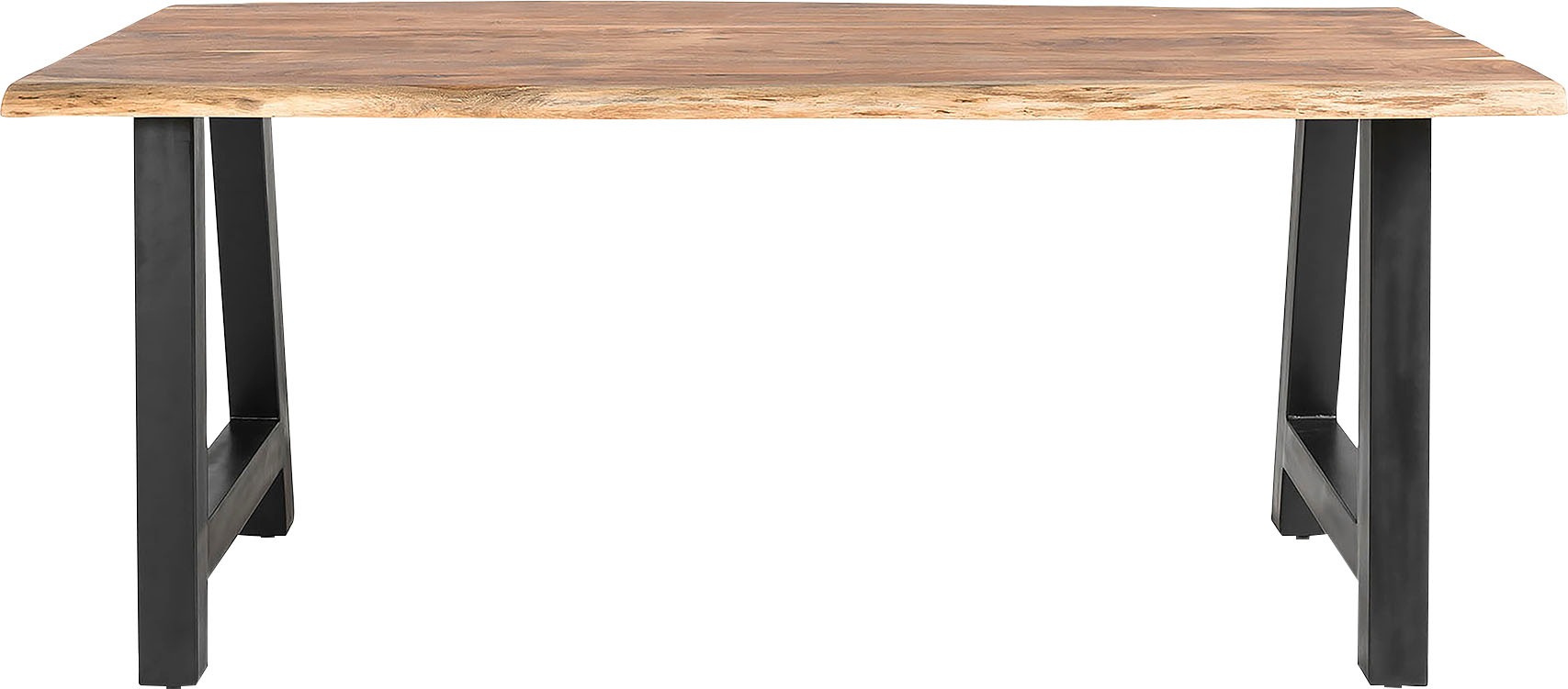 SALESFEVER Akazie 140x80cm Dining Table Natural/Black 2
