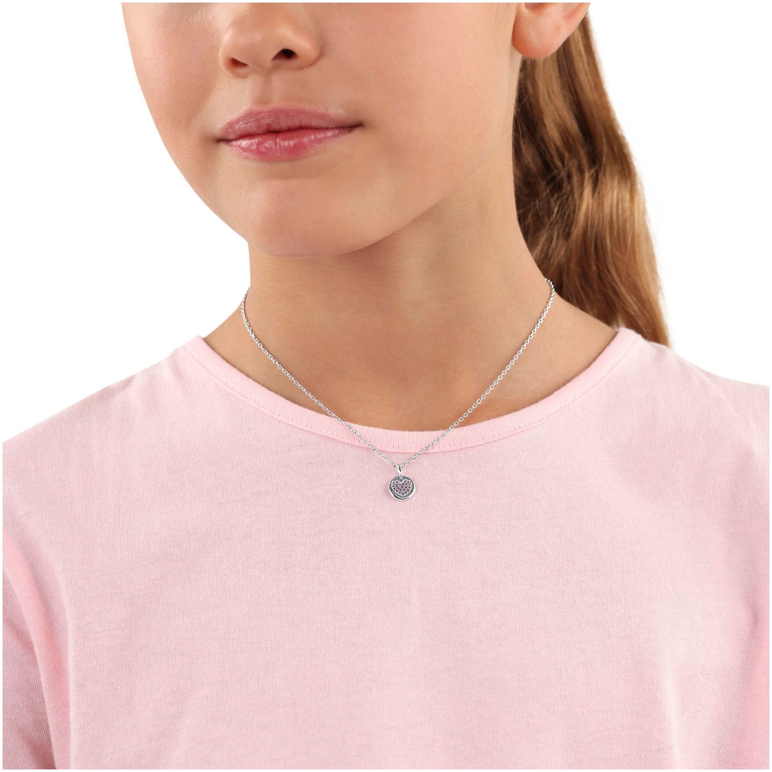 Prinzessin Lillifee Kette mit Anhänger »Herz, 2037921«, mit Zirkonia (synth.)