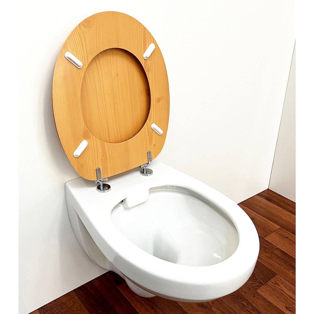 ADOB WC-Sitz, äußerst stabil, Messing verchromte Scharniere