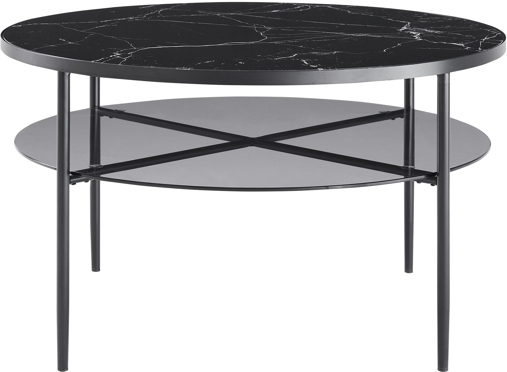 SalesFever Couchtisch, (1 St.), Tischplatte in Marmoroptik