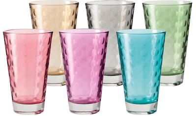 LEONARDO Glas »Optic«, (Set, 6 tlg., 6), Colori Qualität, 300 ml, 6-teilig kaufen