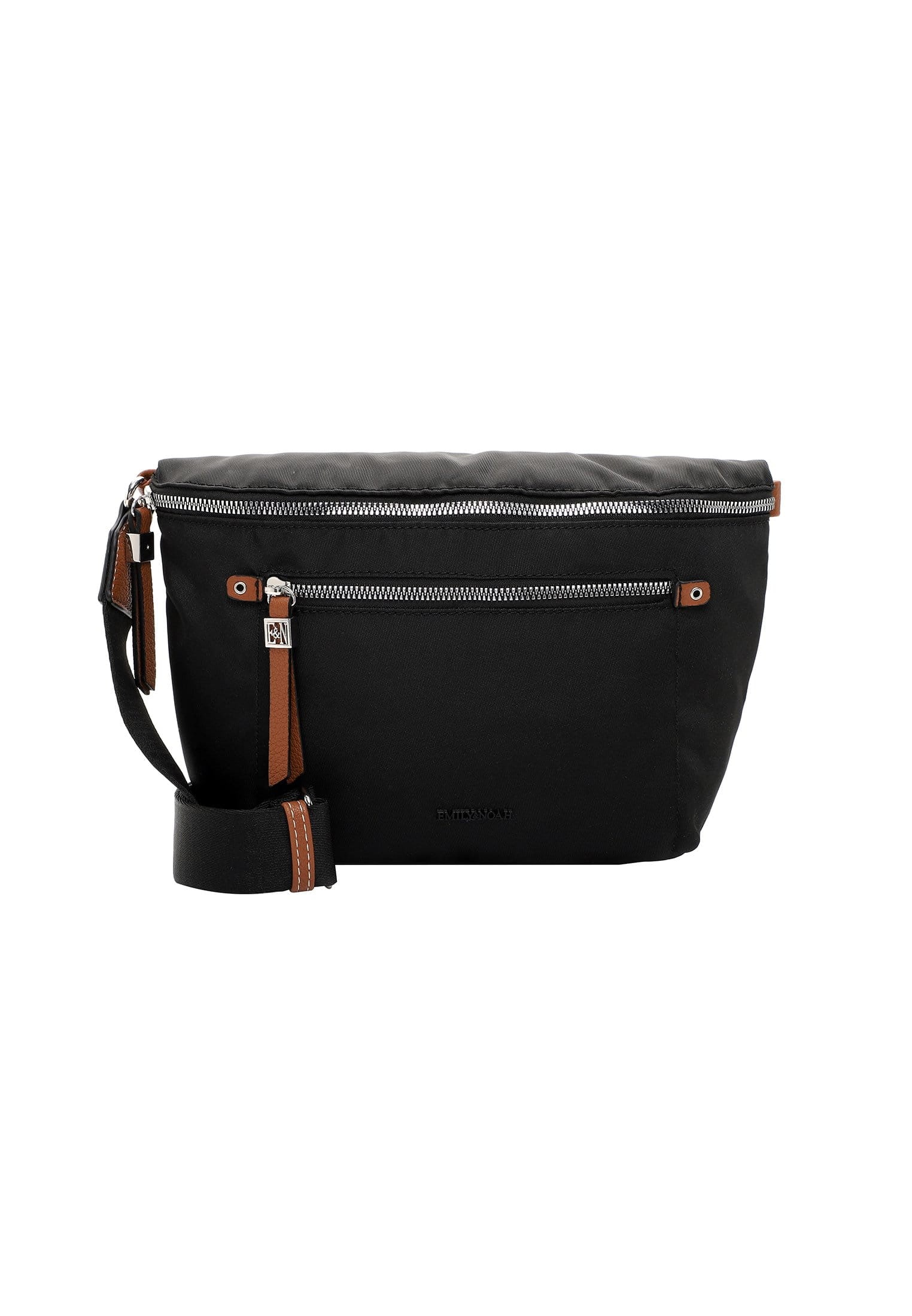 Umhängetasche EMILY & NOAH "Umhängetasche E&N Esther", Damen, Gr. B/H/T: 29cm x 26cm x 4cm 0, schwarz (schwarz 100), Polyester, Taschen Umhängetasche