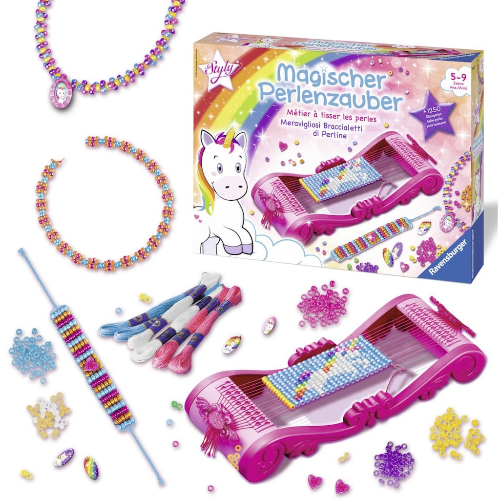 Ravensburger Kreativset »So Styly, Magischer Perlenzauber Einhorn«, (Set)