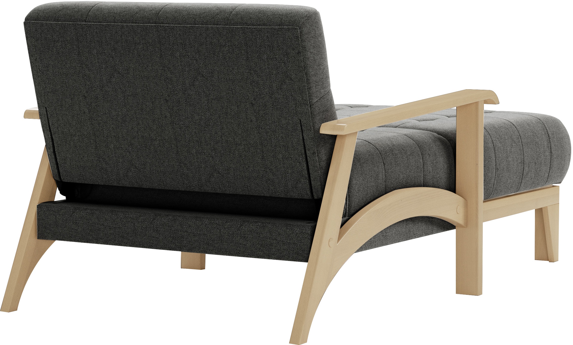 Thumbnail - sit&more Recamiere "Billund" Armlehnen aus Buchenholz in natur, verschiedene Bezüge und Farben