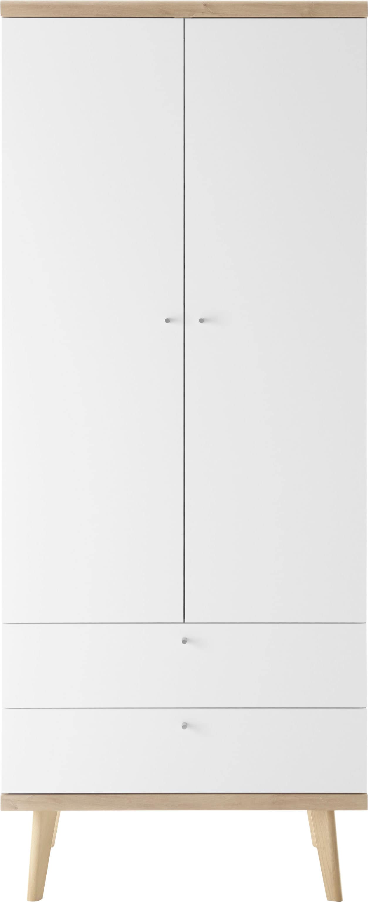 andas Kleiderschrank »MERLE Kleiderschrank mit Schubladen, Schlafzimmerschrank, Garderobe«, im skandinavischen Design, aus FSC®-zertifiziertem Holzwerkstoff