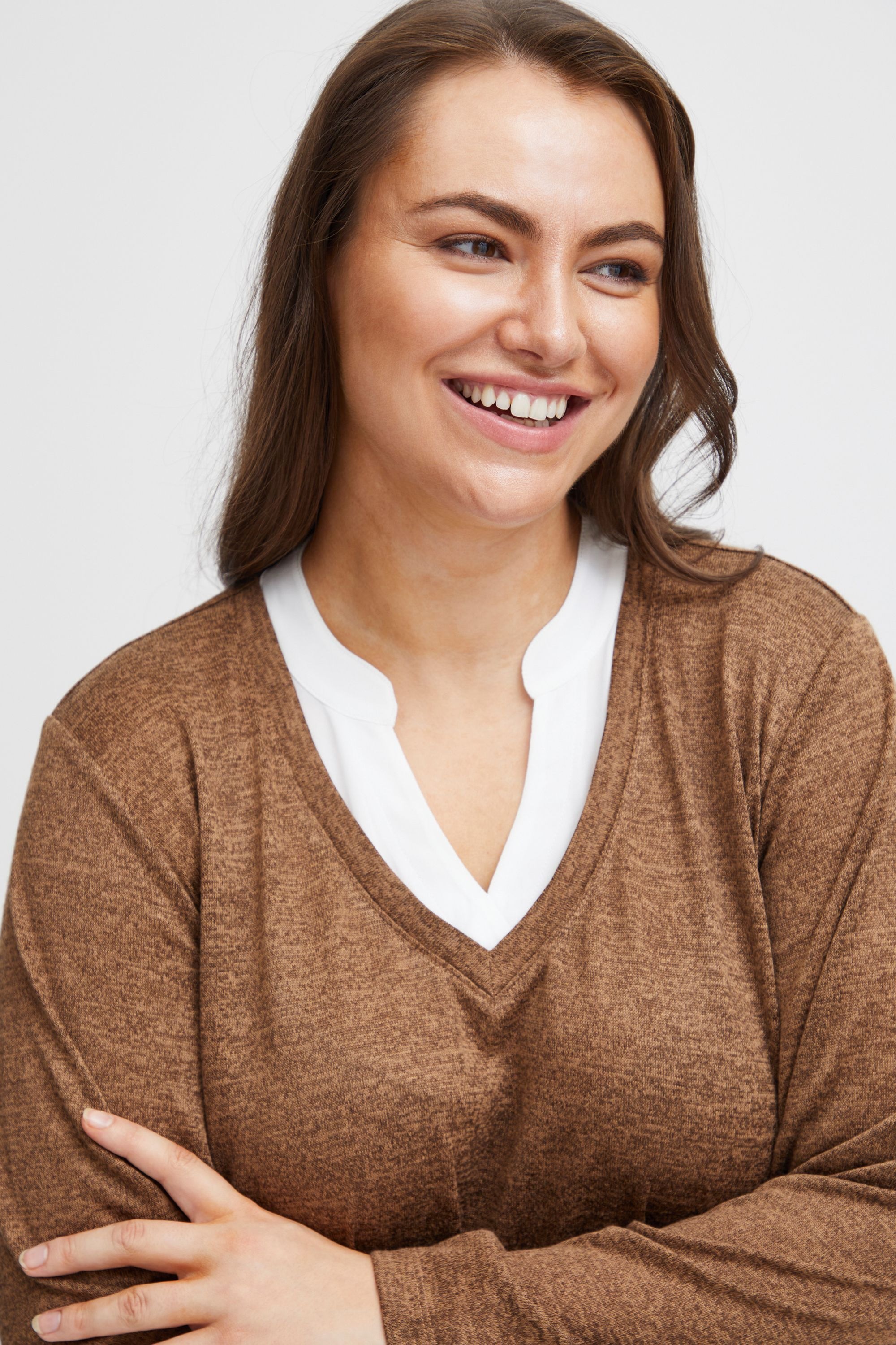 fransa Strickfleece-Pullover »Strickpullover FPRexan«