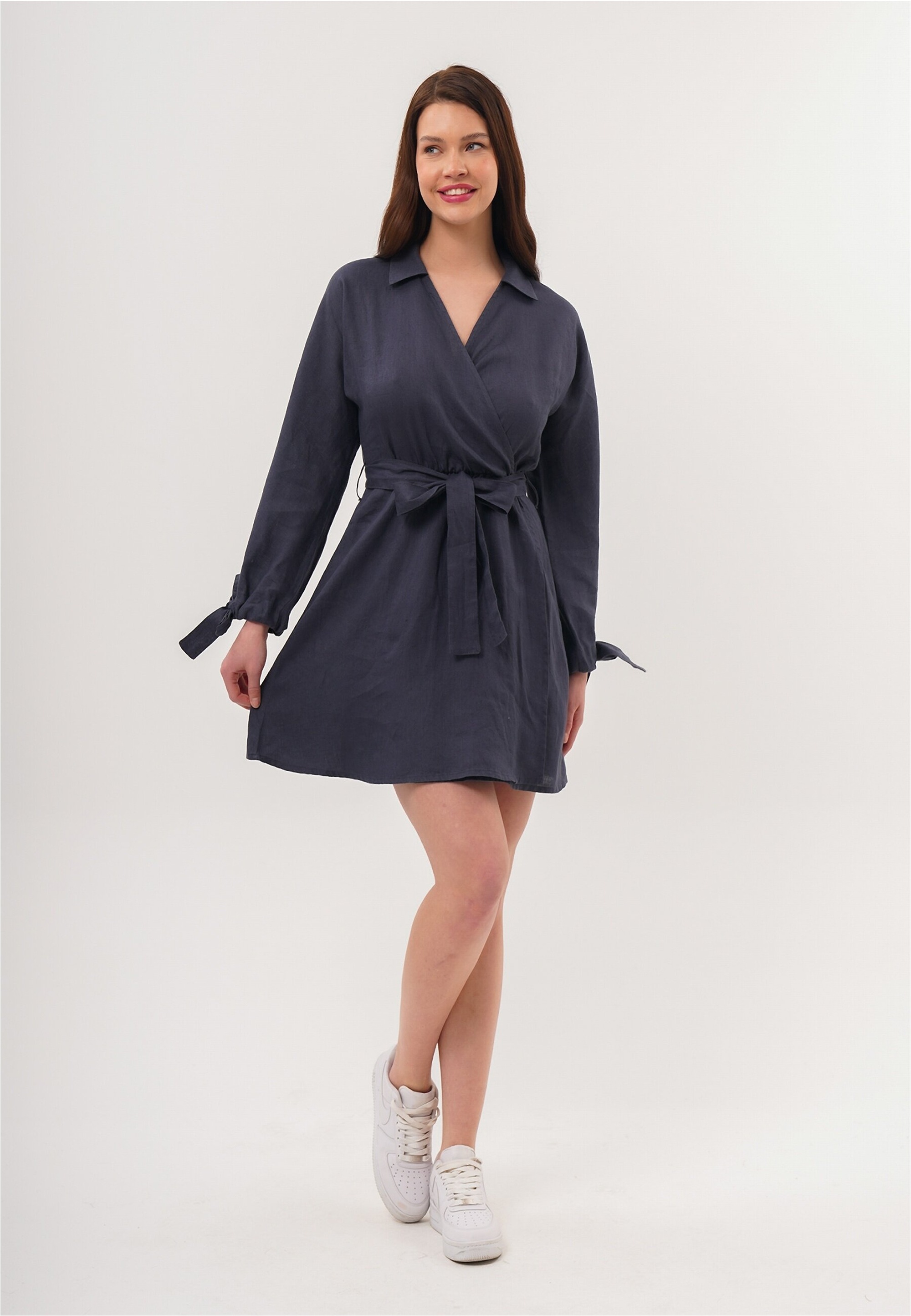 Thumbnail - freshlions Jerseykleid "Joana" 1 Stk. tlg. in Wickeloptik