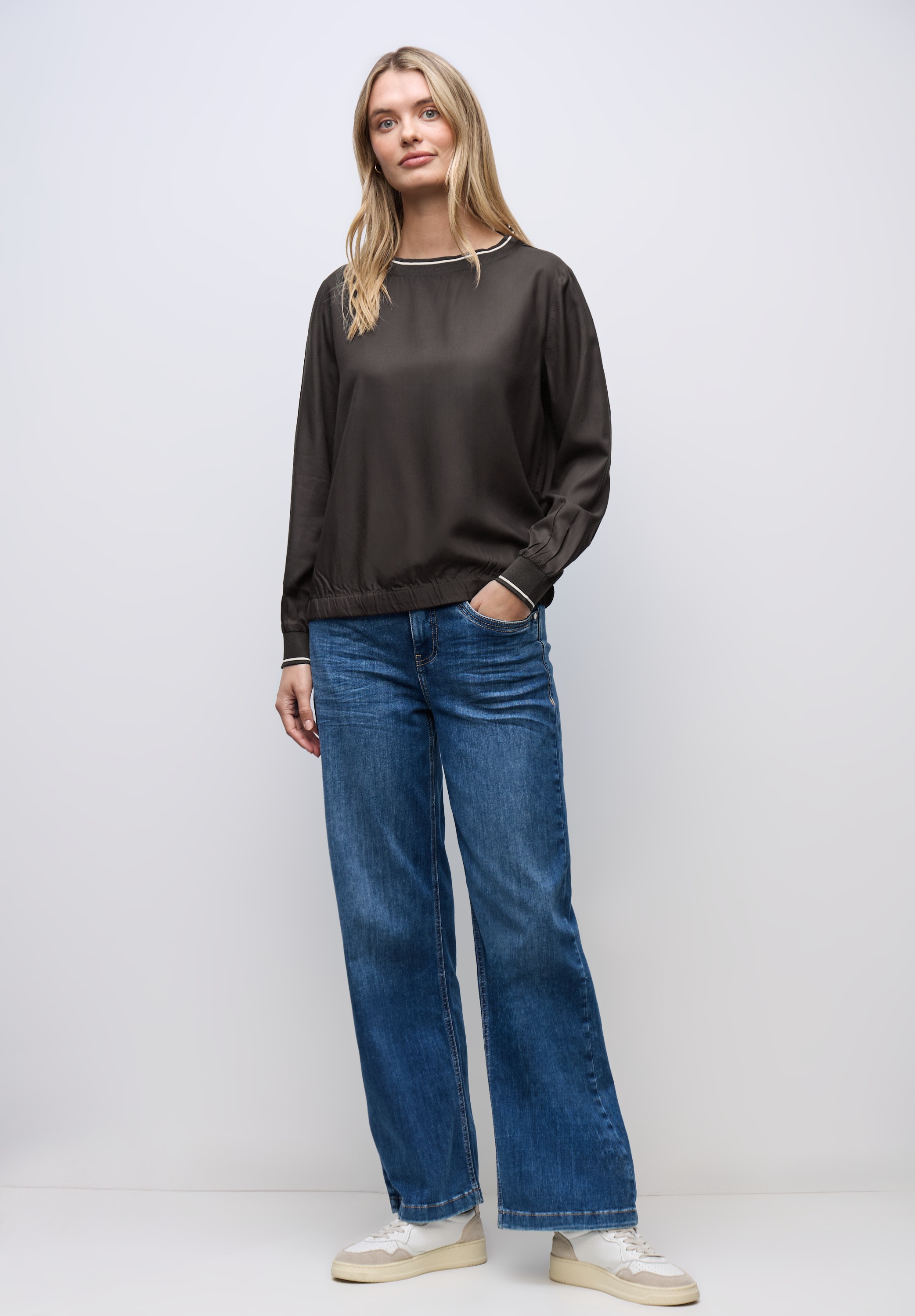 Thumbnail - STREET ONE Langarmbluse mit Elastiksaum