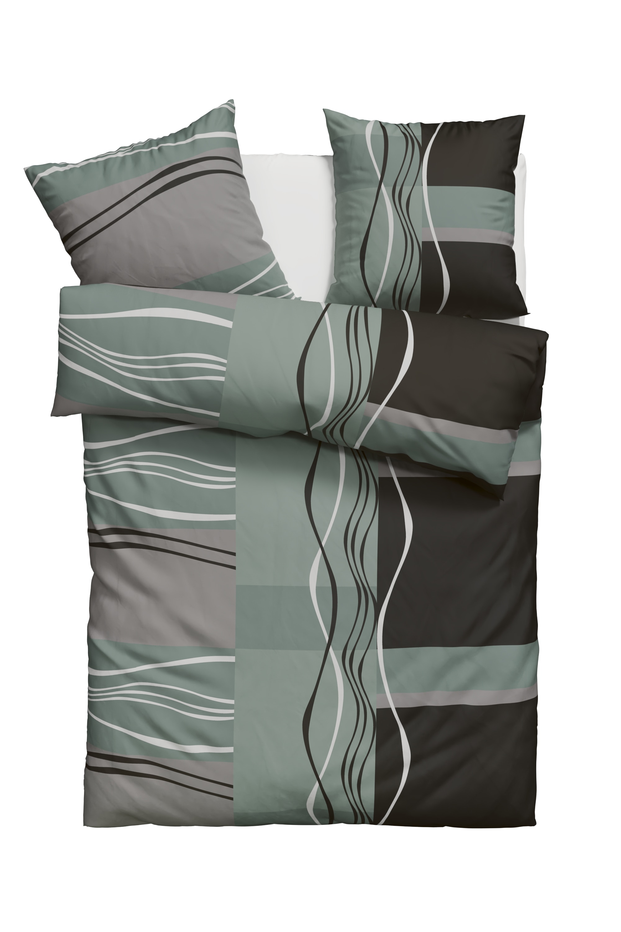 my home Bettwäsche "Kelian" 3 Stk. tlg. in verschiedenen Qualitäten, gemust günstig online kaufen