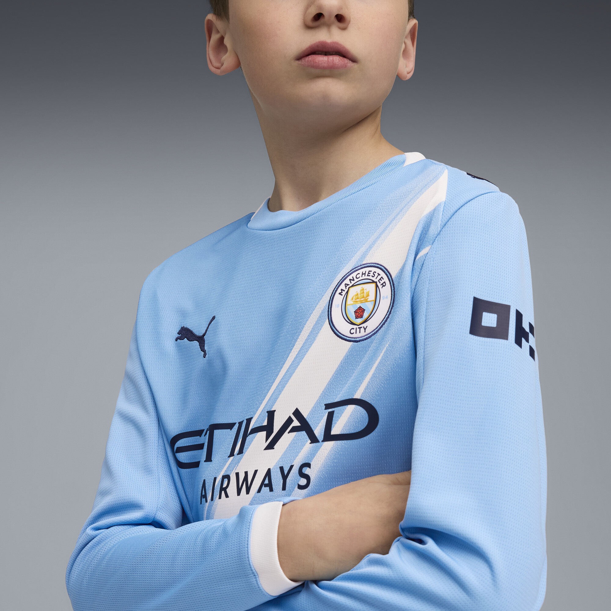 PUMA Trainingsshirt »Manchester City 25/26 Langarm-Heimtrikot Jugendliche«