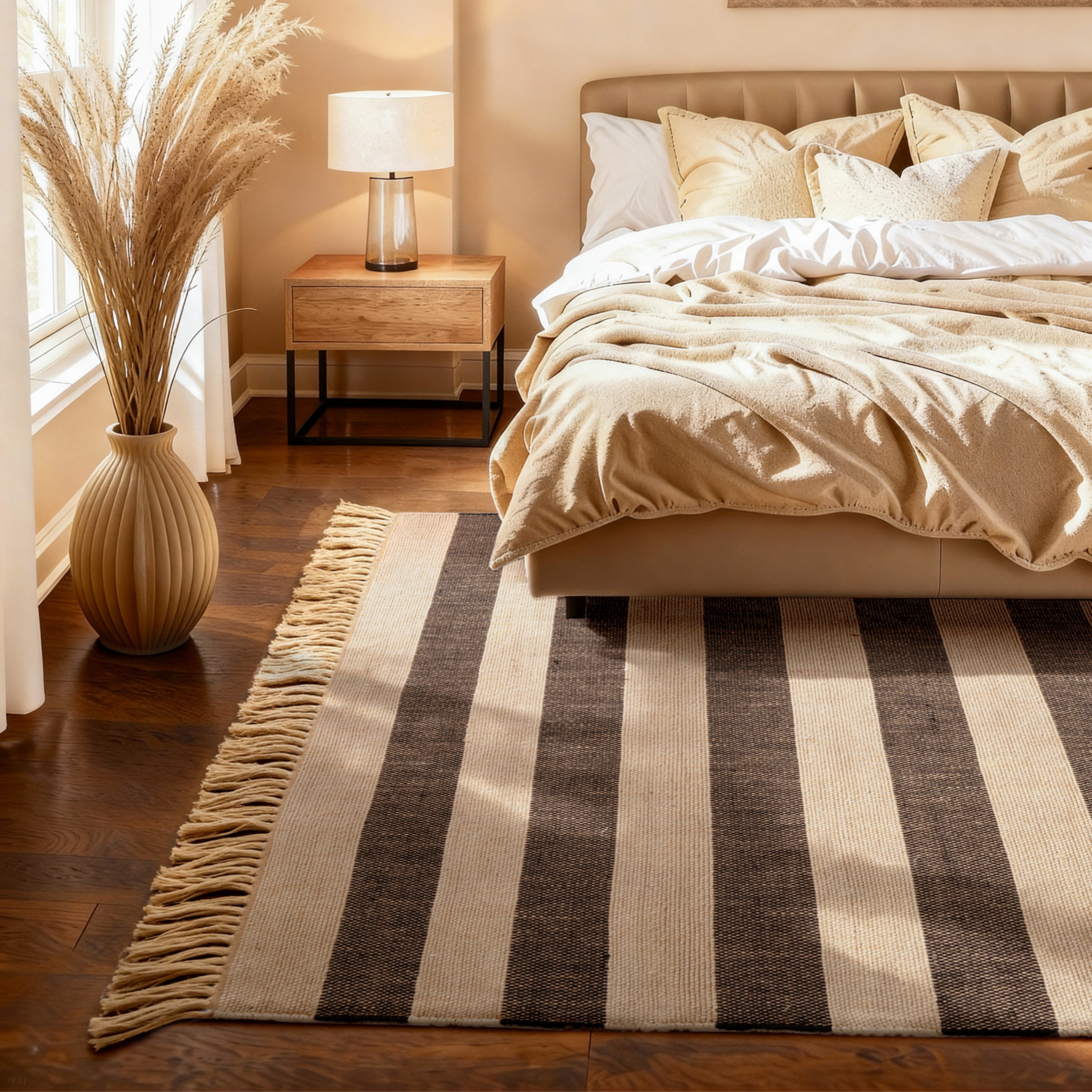 HANSE Home Teppich "Playa" rechteckig 6 mm Höhe Jute, Handgemacht, Naturteppich, Wohnzimmer, Läufer, Fransen