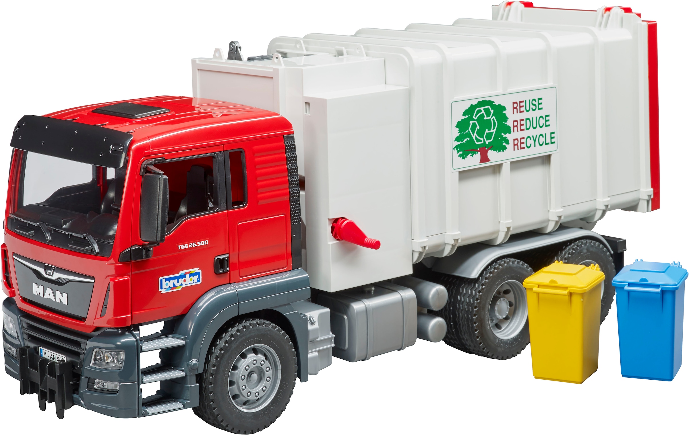 Bruder® Spielzeug-Müllwagen »MAN TGS Seitenlader Müll-LKW (03761)«, Made in Europe